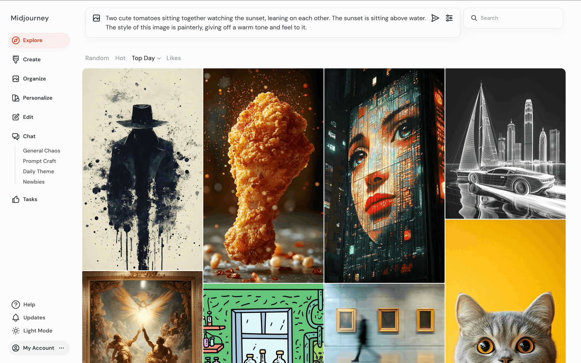 Midjourney Web AI interface screenshot 5