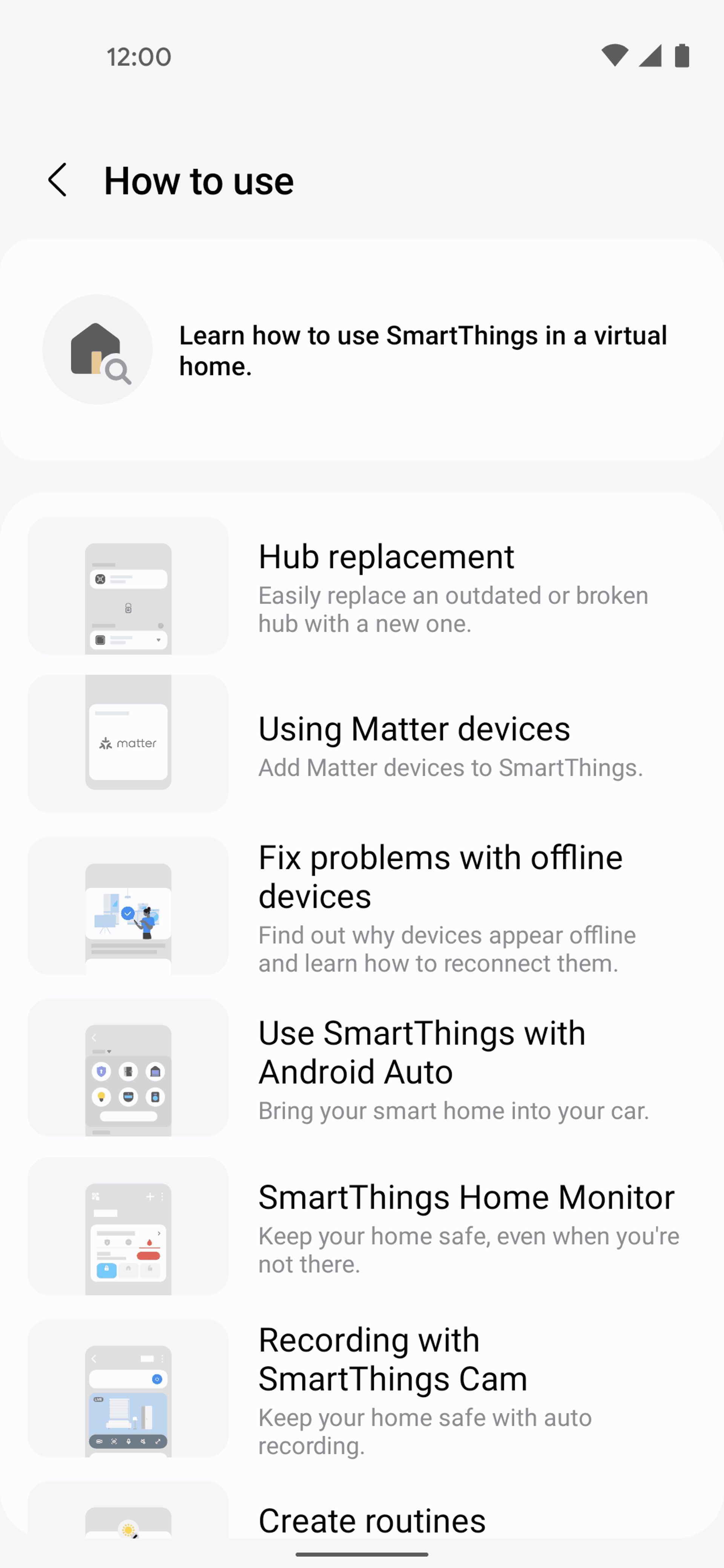 SmartThings Android Productivity interface screenshot 21