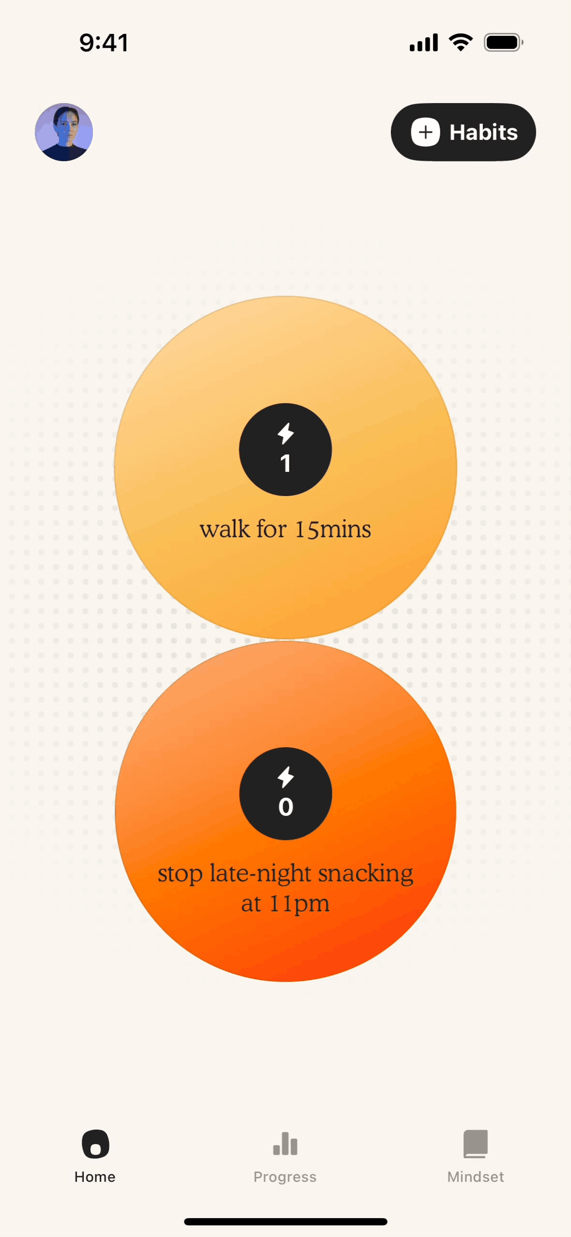 Atoms iOS Productivity interface screenshot 3