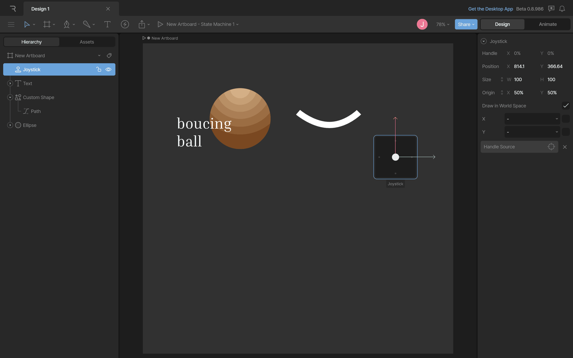Rive Web Graphics & Design interface screenshot 6