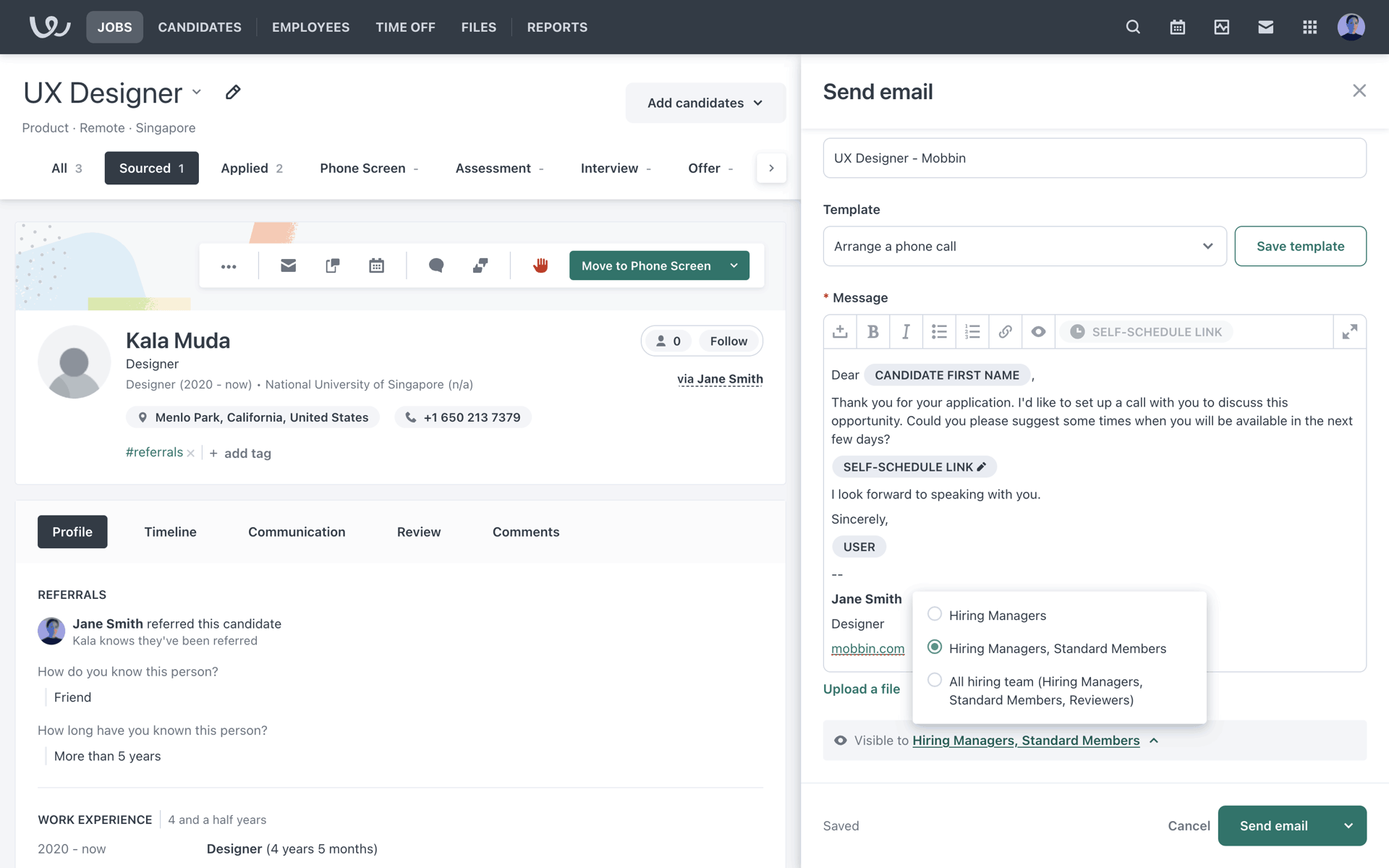 Workable Web AI interface screenshot 8
