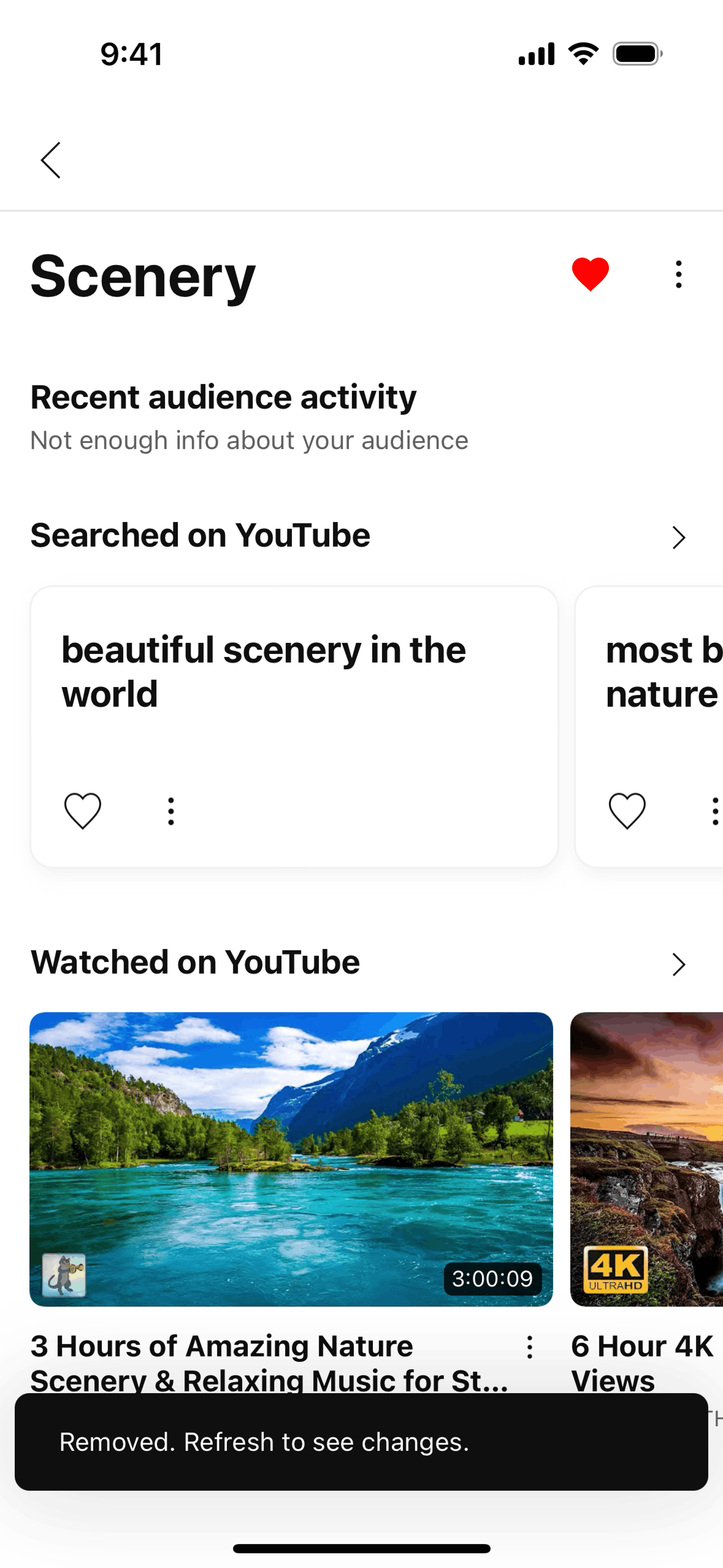 YouTube Studio iOS Photo & Video interface screenshot 20