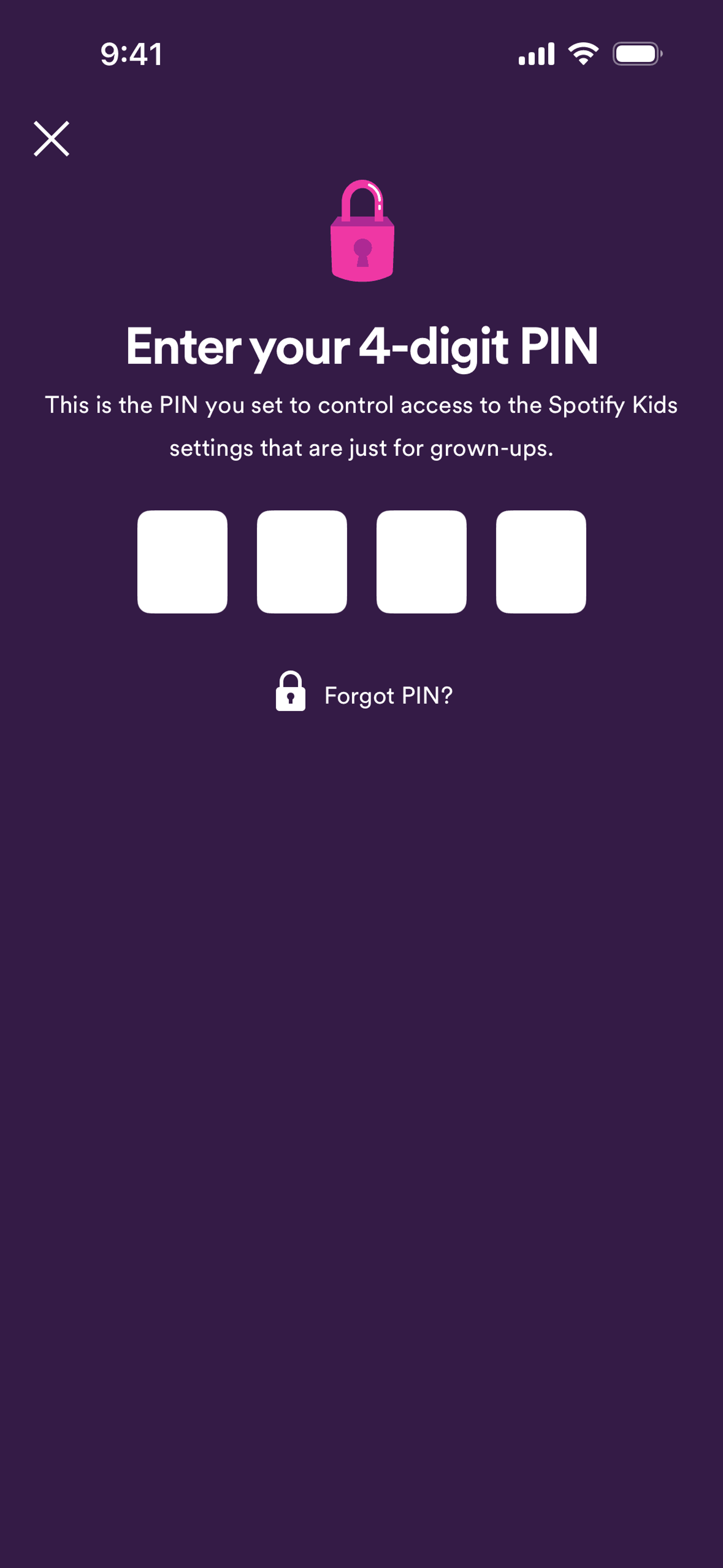 Spotify Kids iOS Music & Audio interface screenshot 8