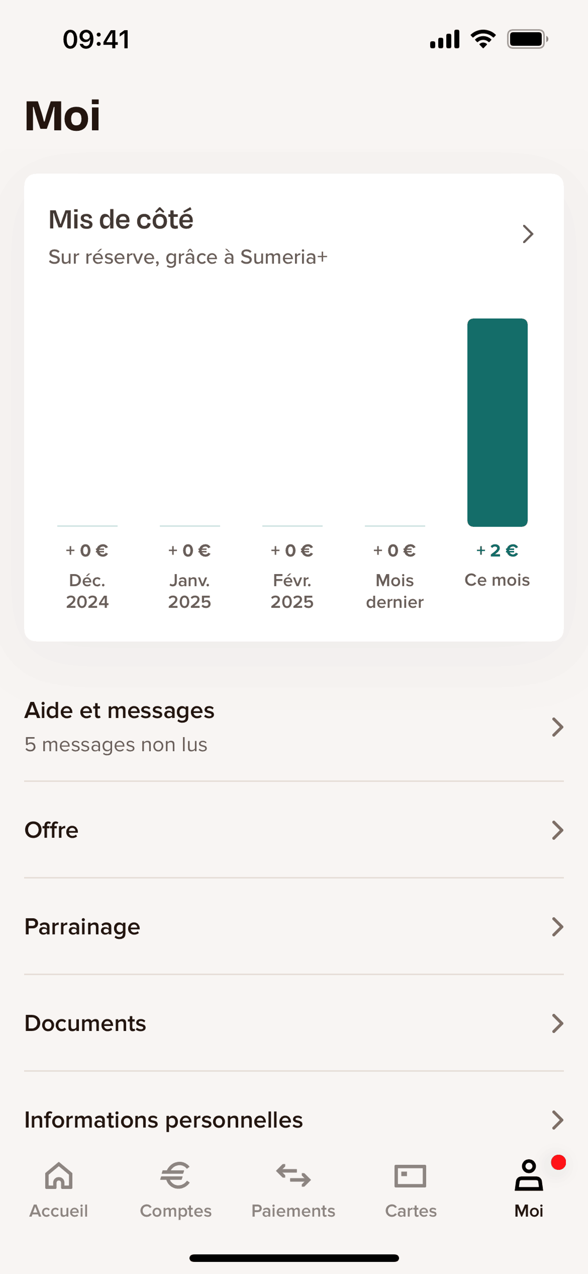 Sumeria iOS Finance interface screenshot 2