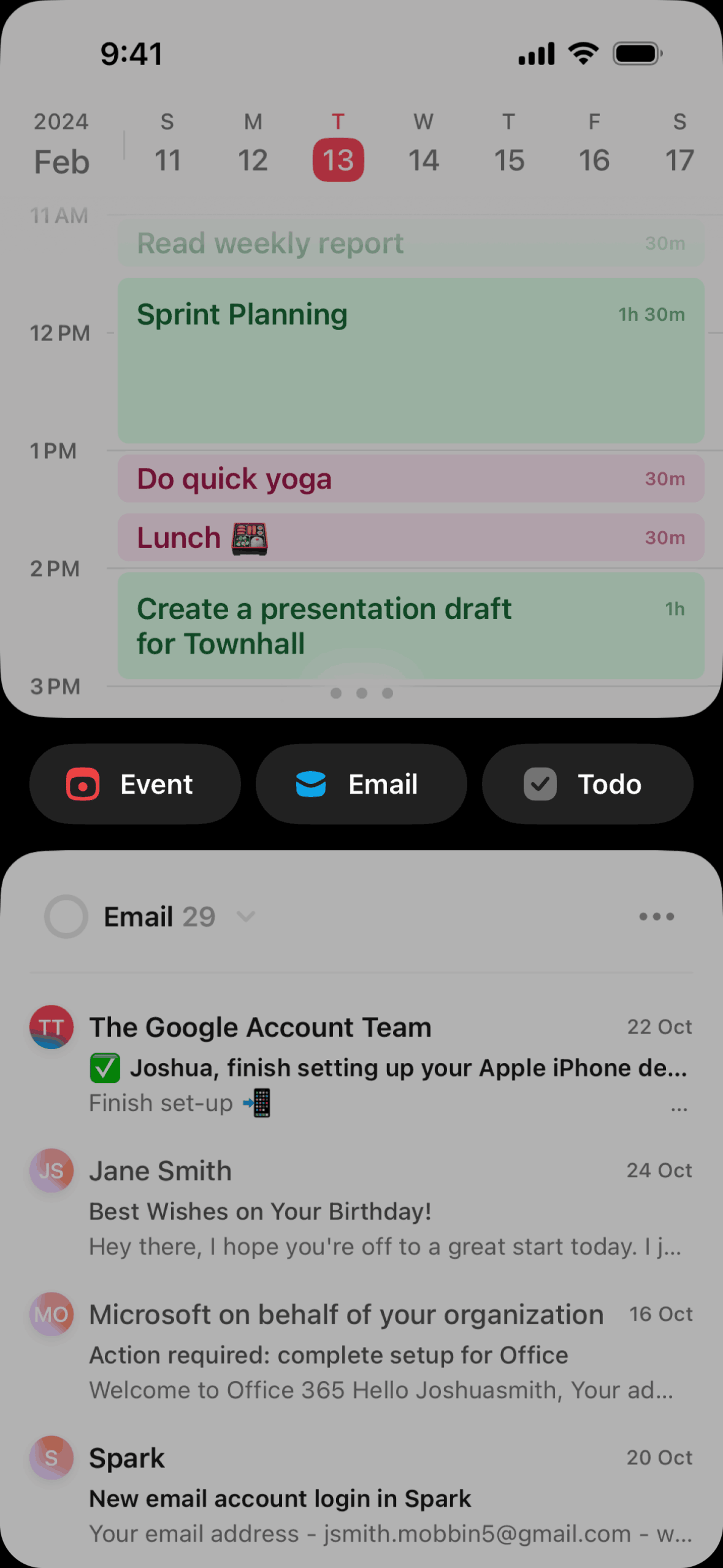 Amie iOS Productivity interface screenshot 14