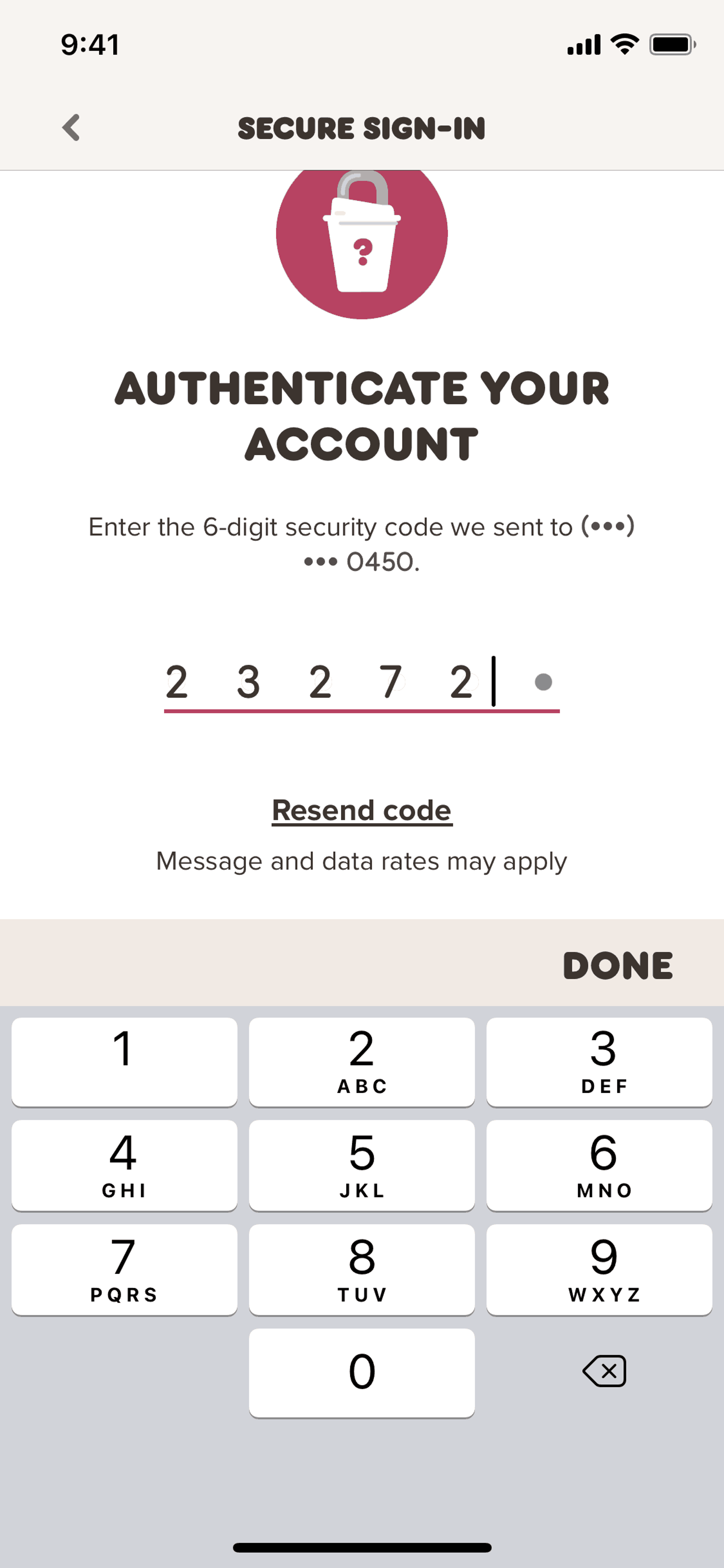 Dunkin' iOS Food & Drink interface screenshot 15