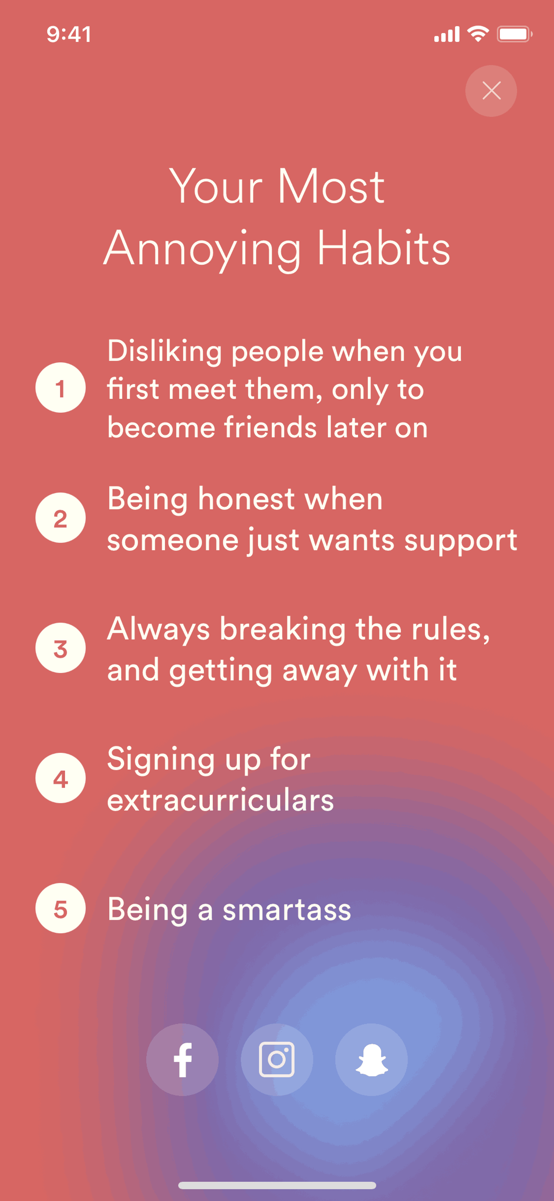 Dimensional iOS Social Networking interface screenshot 8