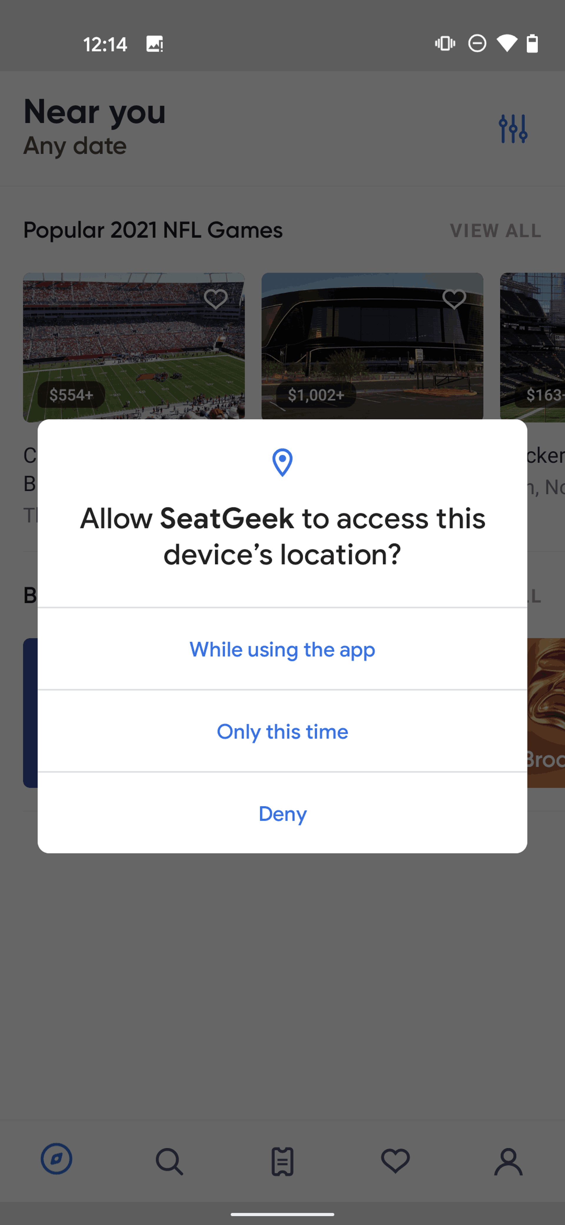 SeatGeek Android Entertainment interface screenshot 11