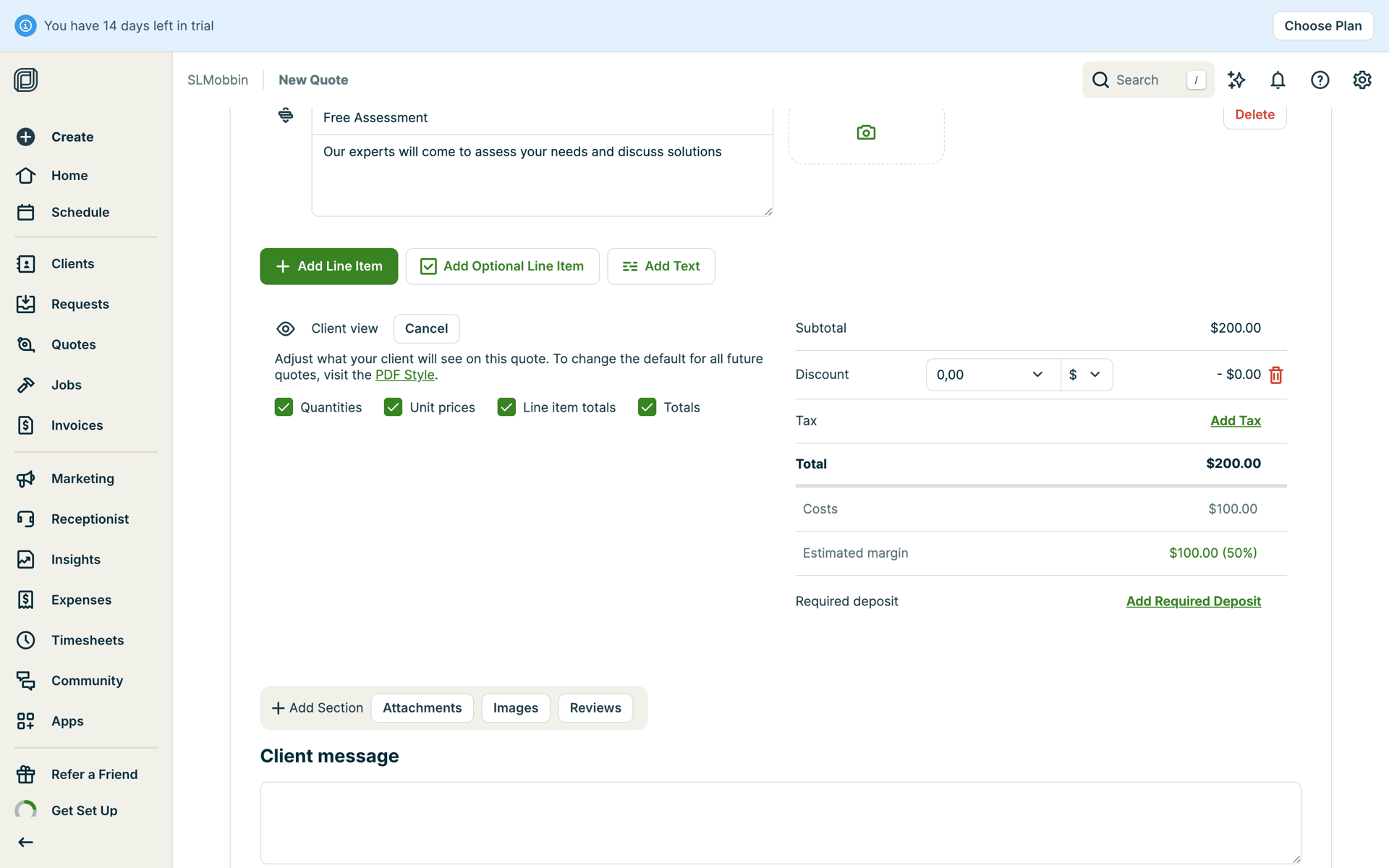 Jobber Web Business interface screenshot 20