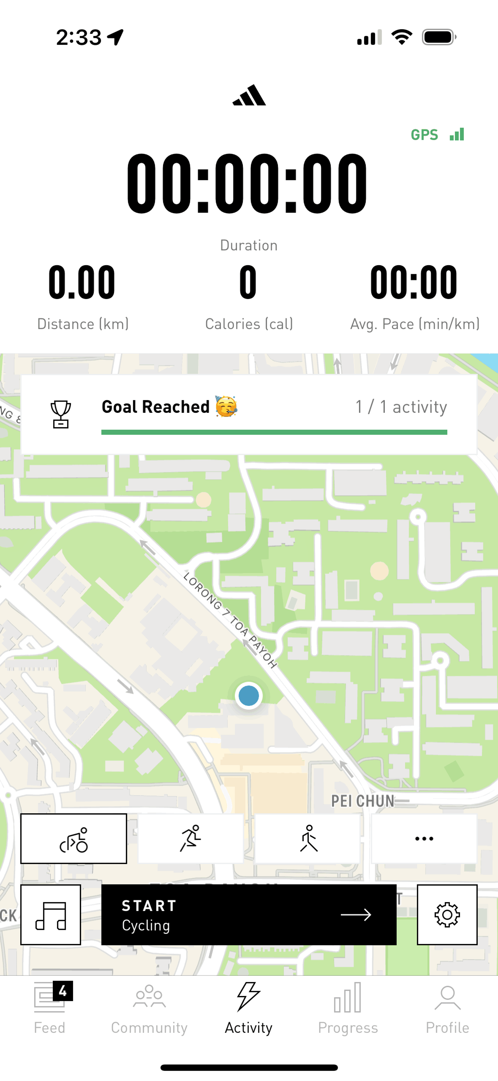 adidas Running iOS Health & Fitness interface screenshot 2