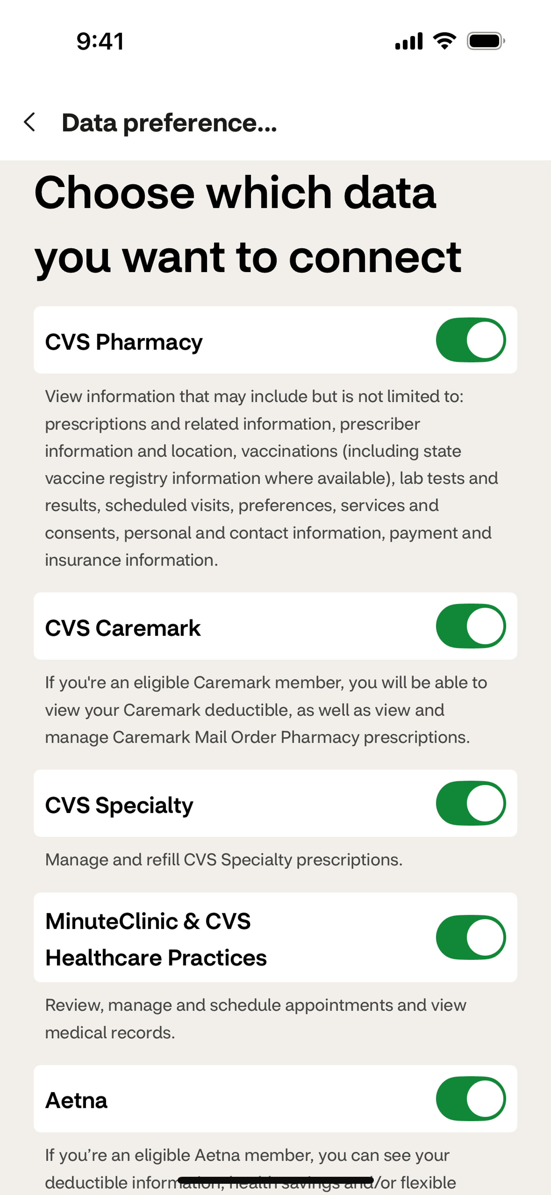 CVS Health iOS Medical interface screenshot 6