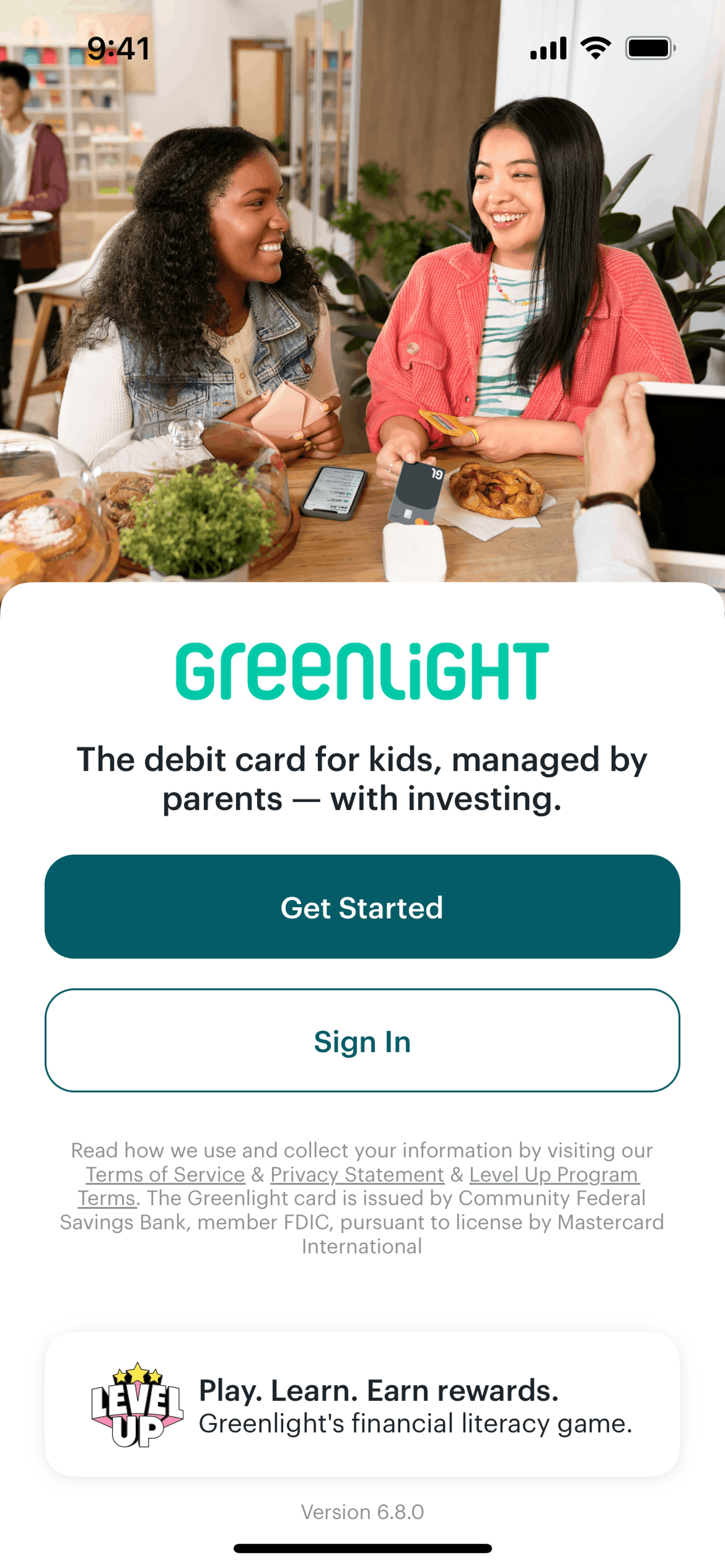 Greenlight iOS Finance interface screenshot 3