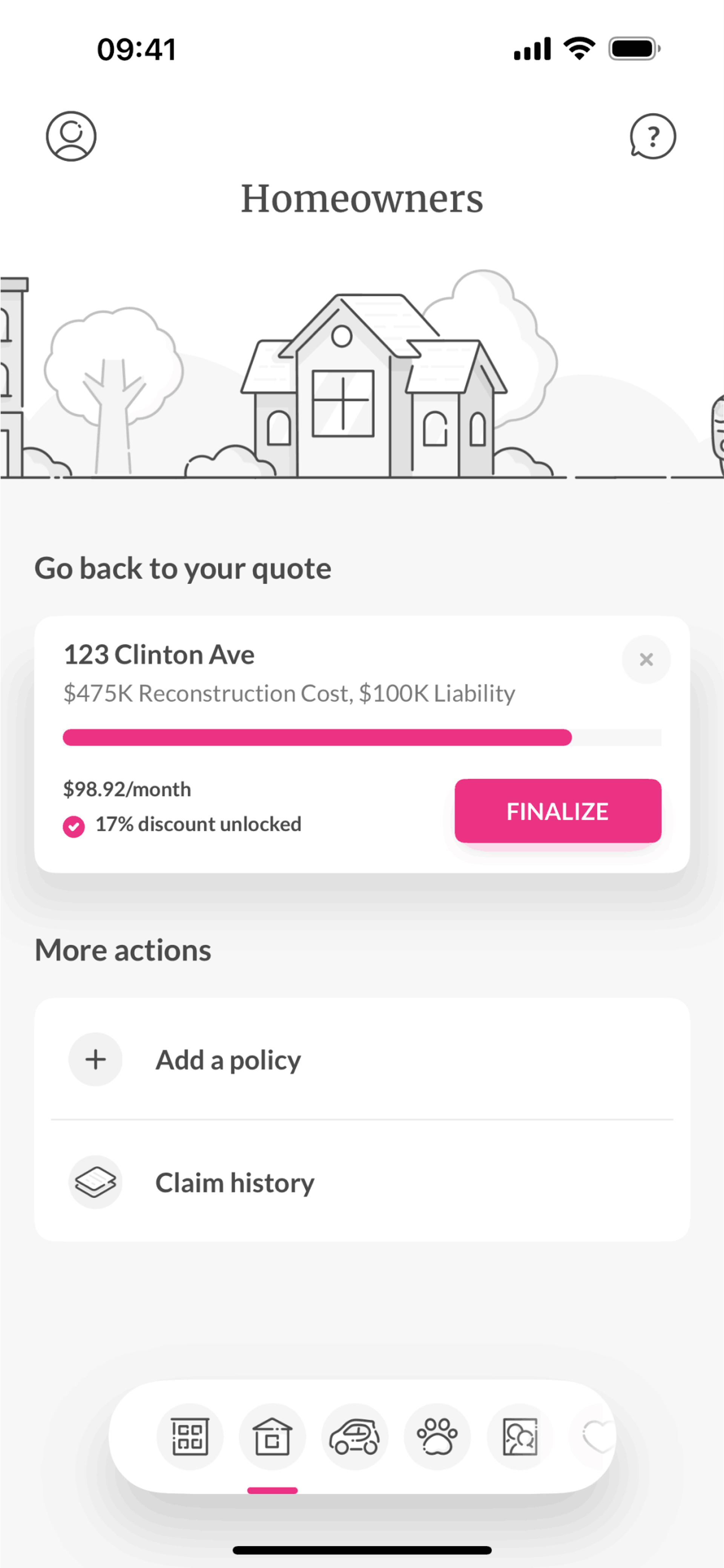 Lemonade Insurance iOS Finance interface screenshot 11