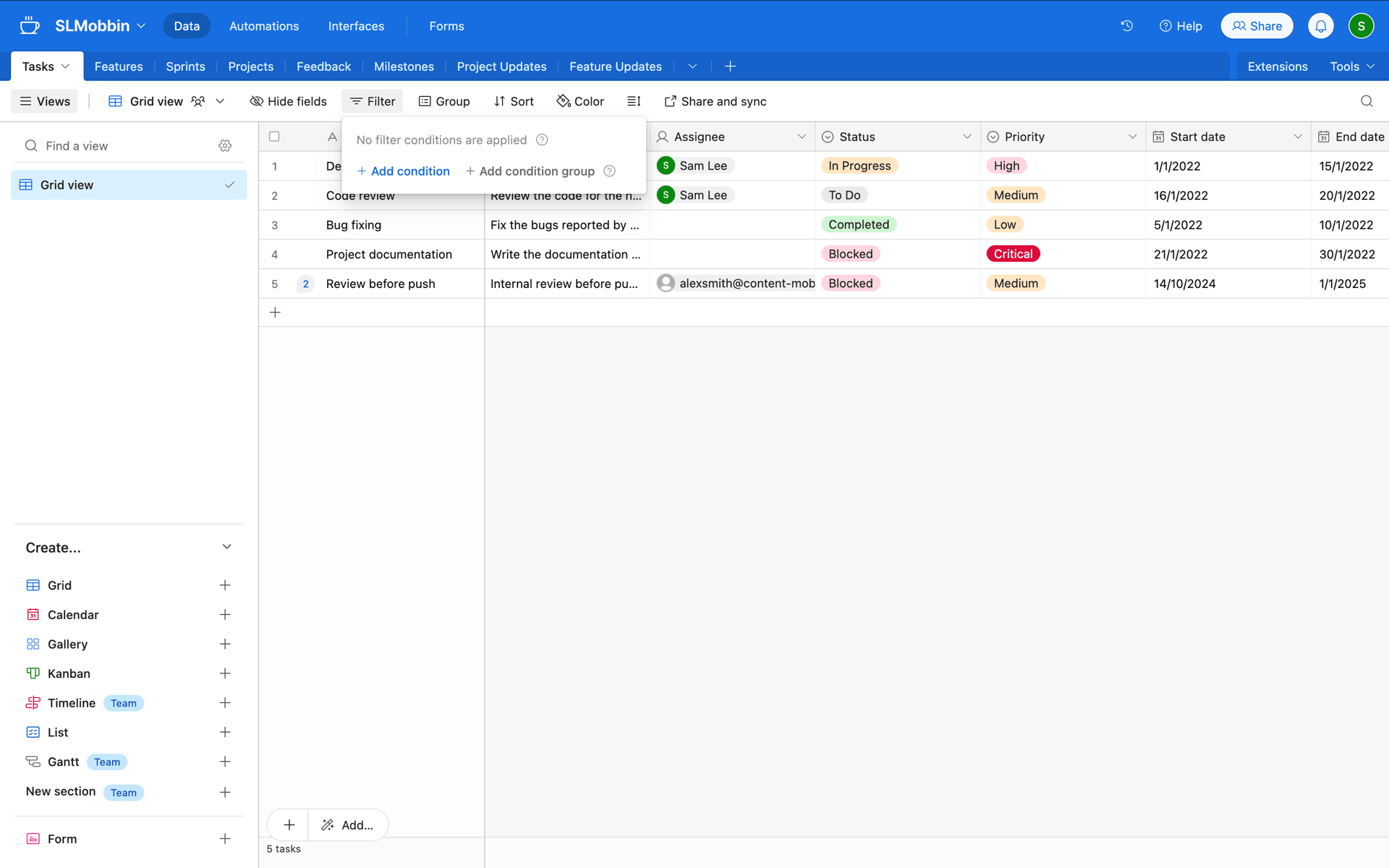 Airtable Web Business interface screenshot 20