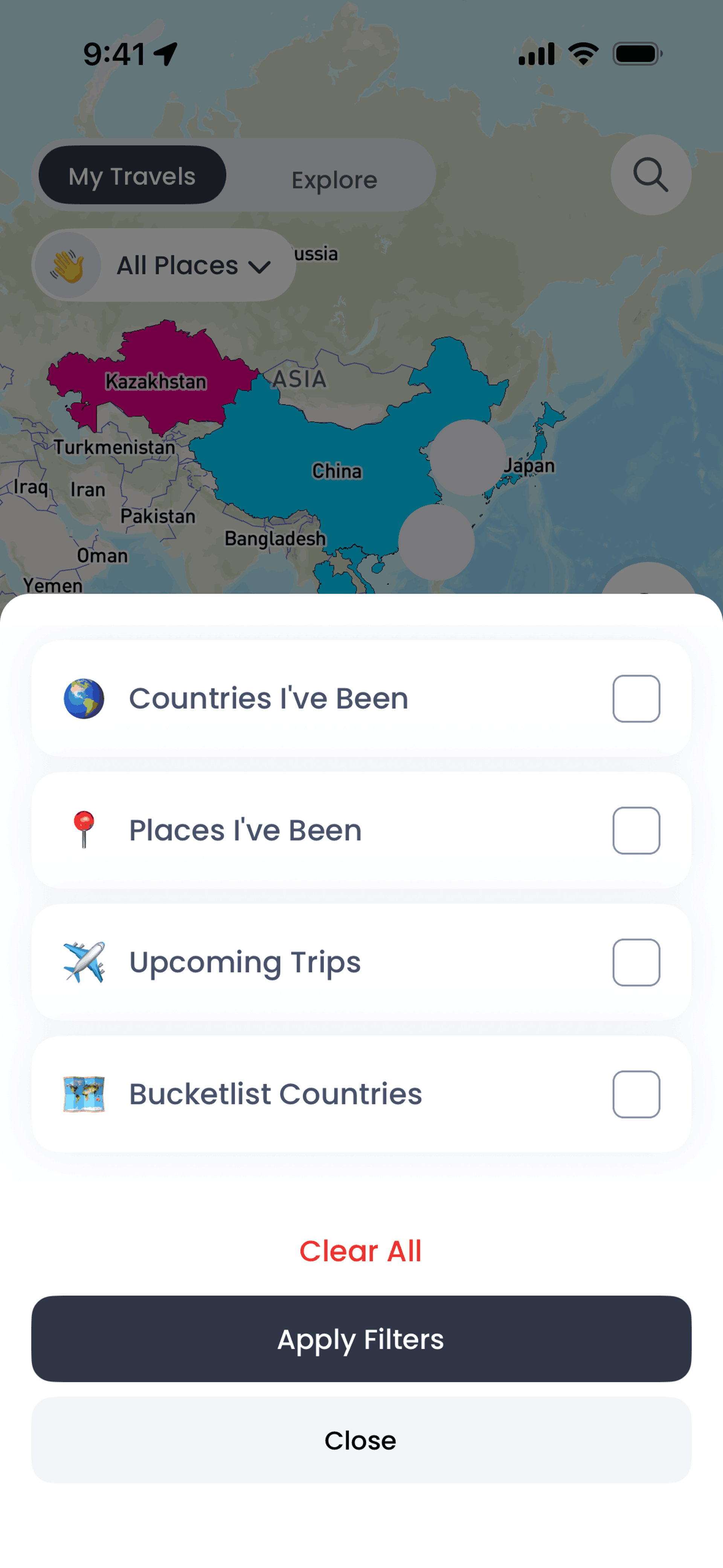 Pangea iOS Travel & Transportation interface screenshot 11