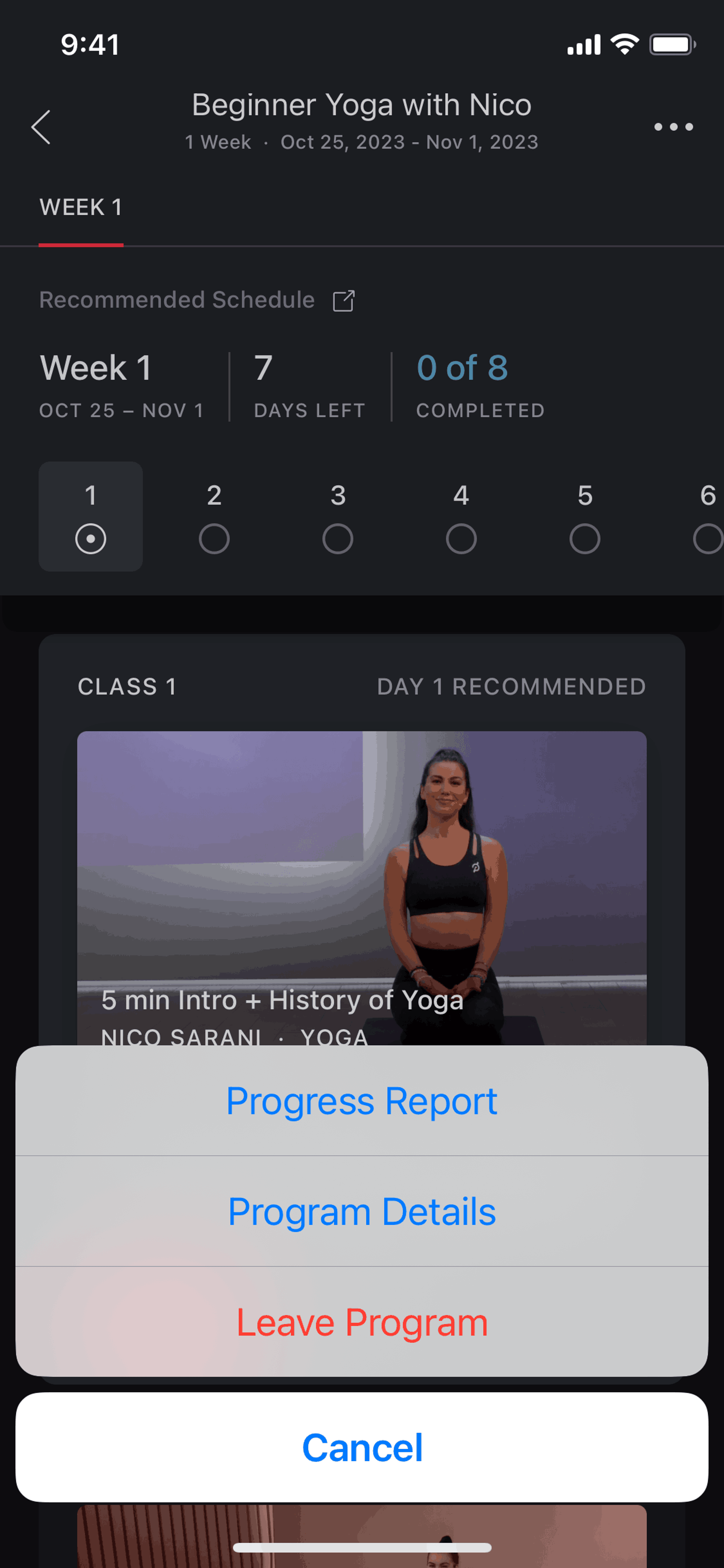 Peloton iOS Health & Fitness interface screenshot 18