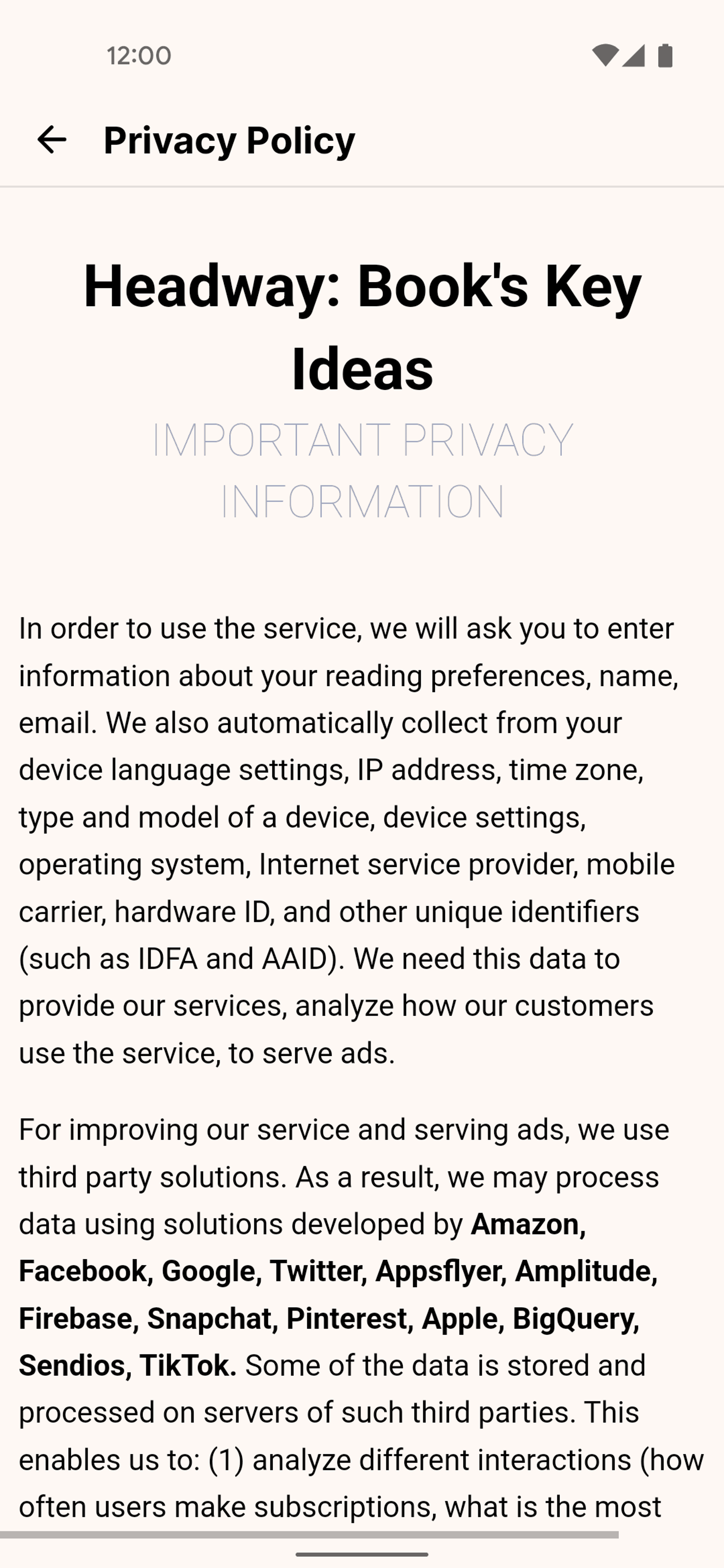 Headway Android Education interface screenshot 17