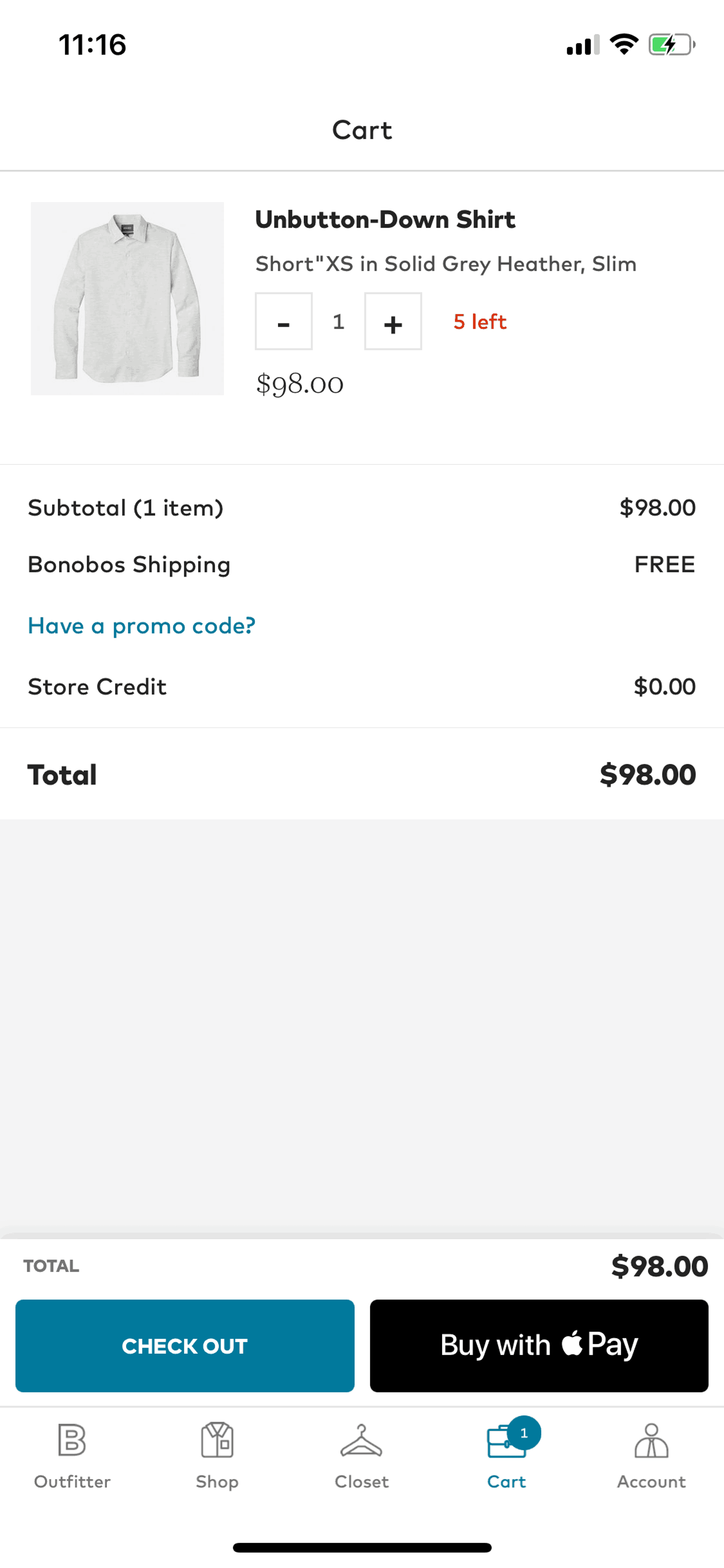 Bonobos iOS Shopping interface screenshot 19