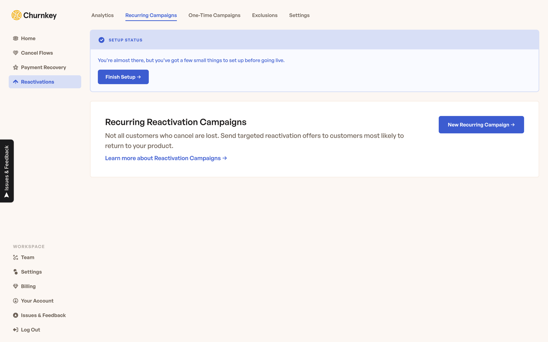 Churnkey Web Business interface screenshot 18