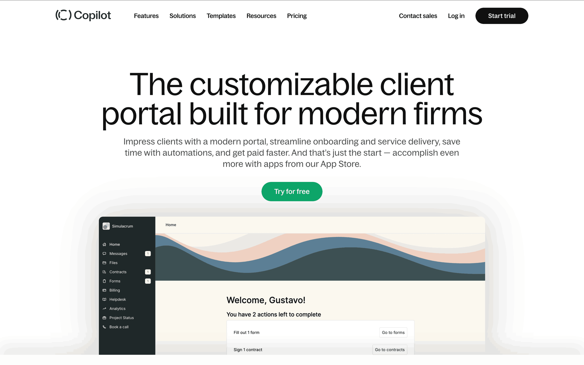 Copilot Web Business interface screenshot 1
