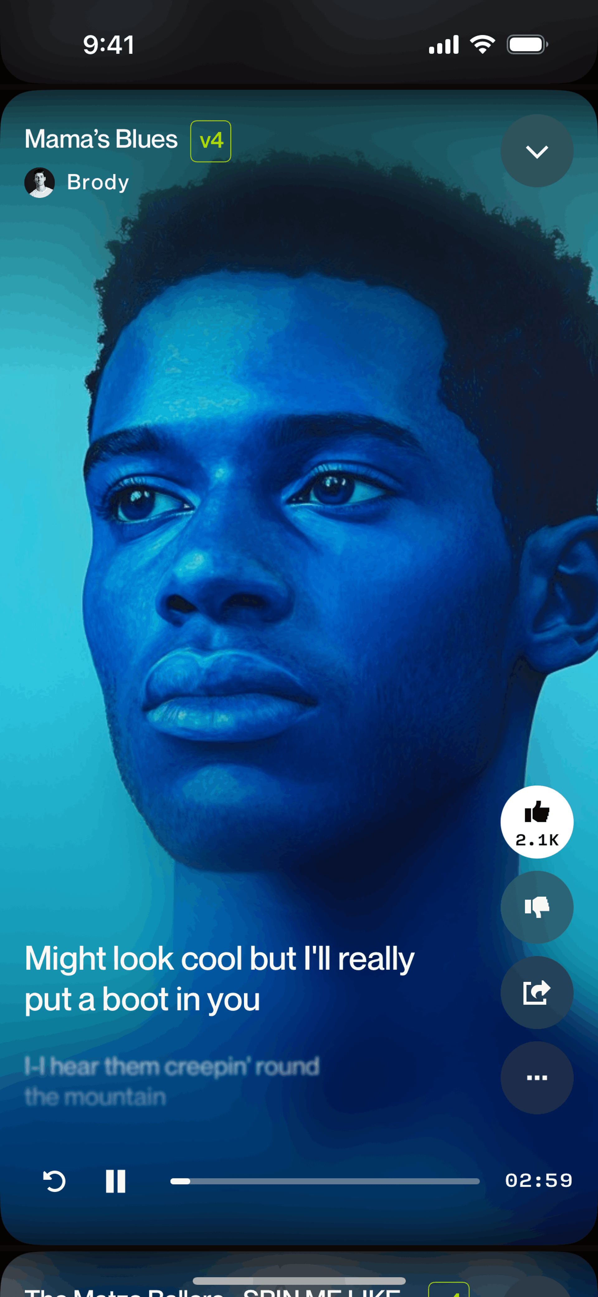 Suno iOS AI interface screenshot 17