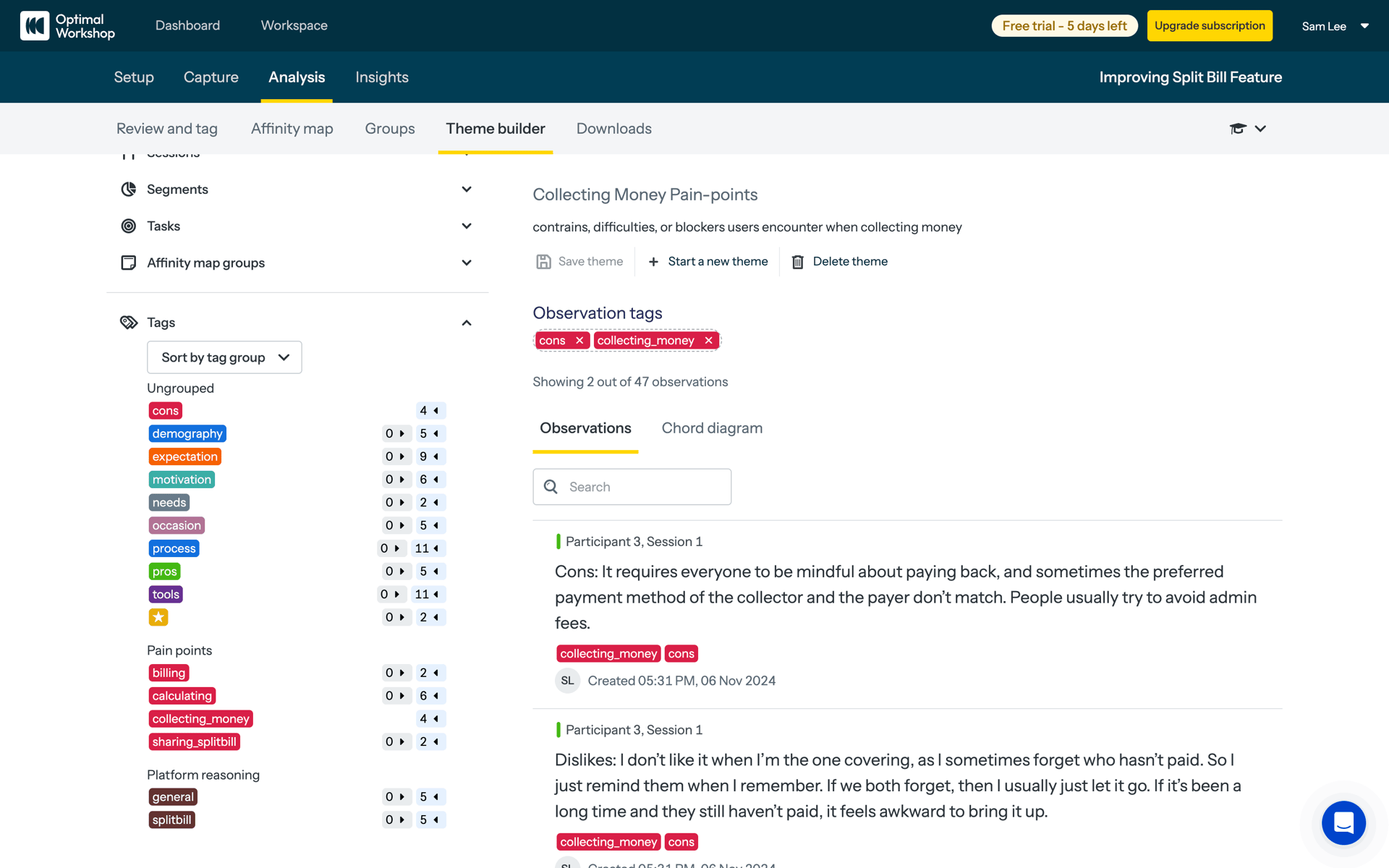 Optimal Workshop Web Business interface screenshot 24
