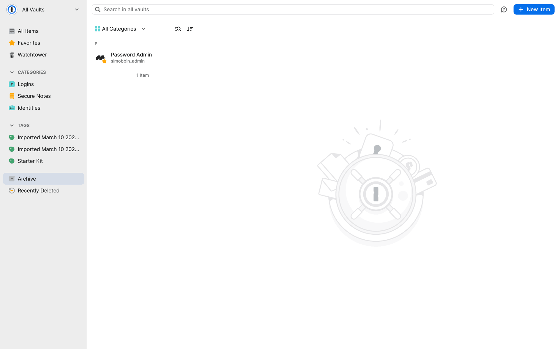 1Password Web Productivity interface screenshot 20