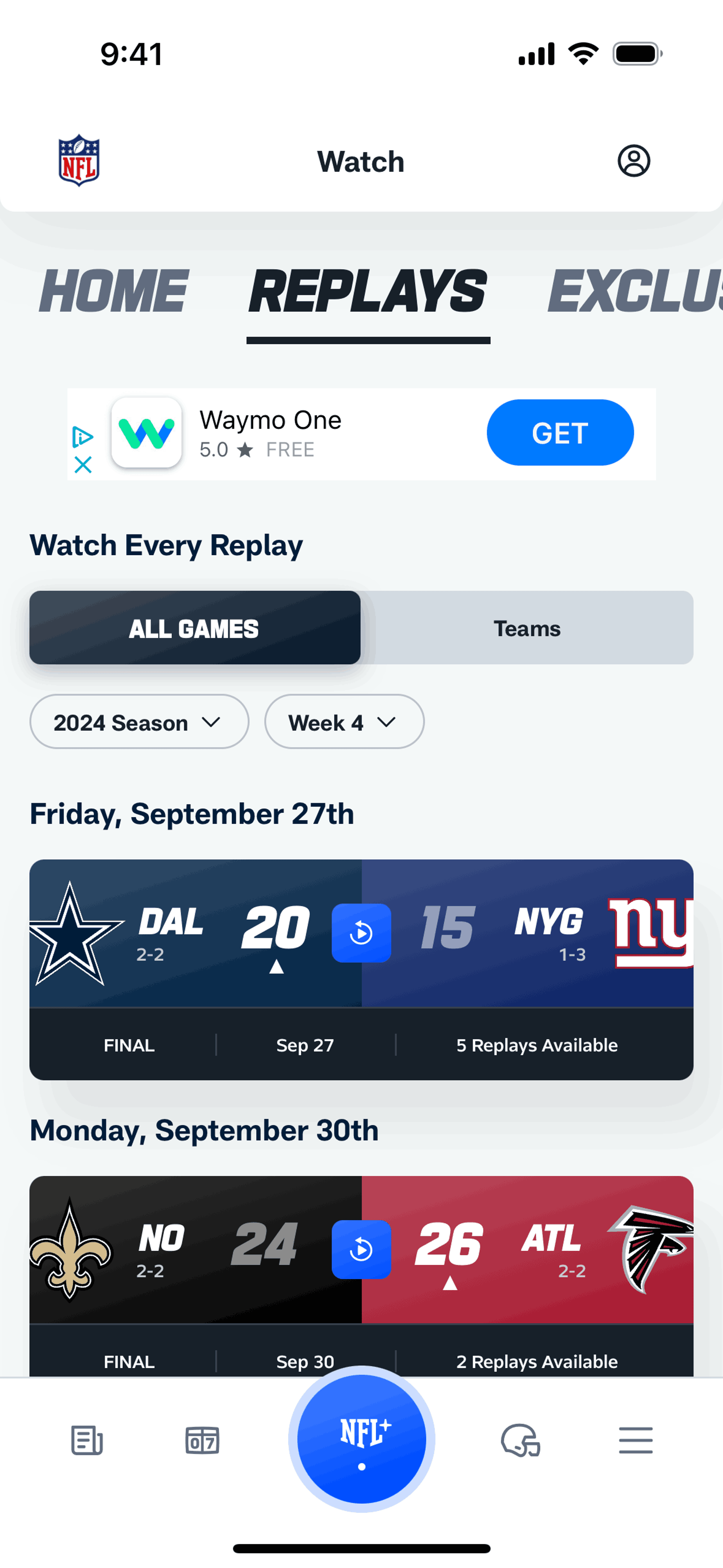 NFL iOS Sports interface screenshot 18