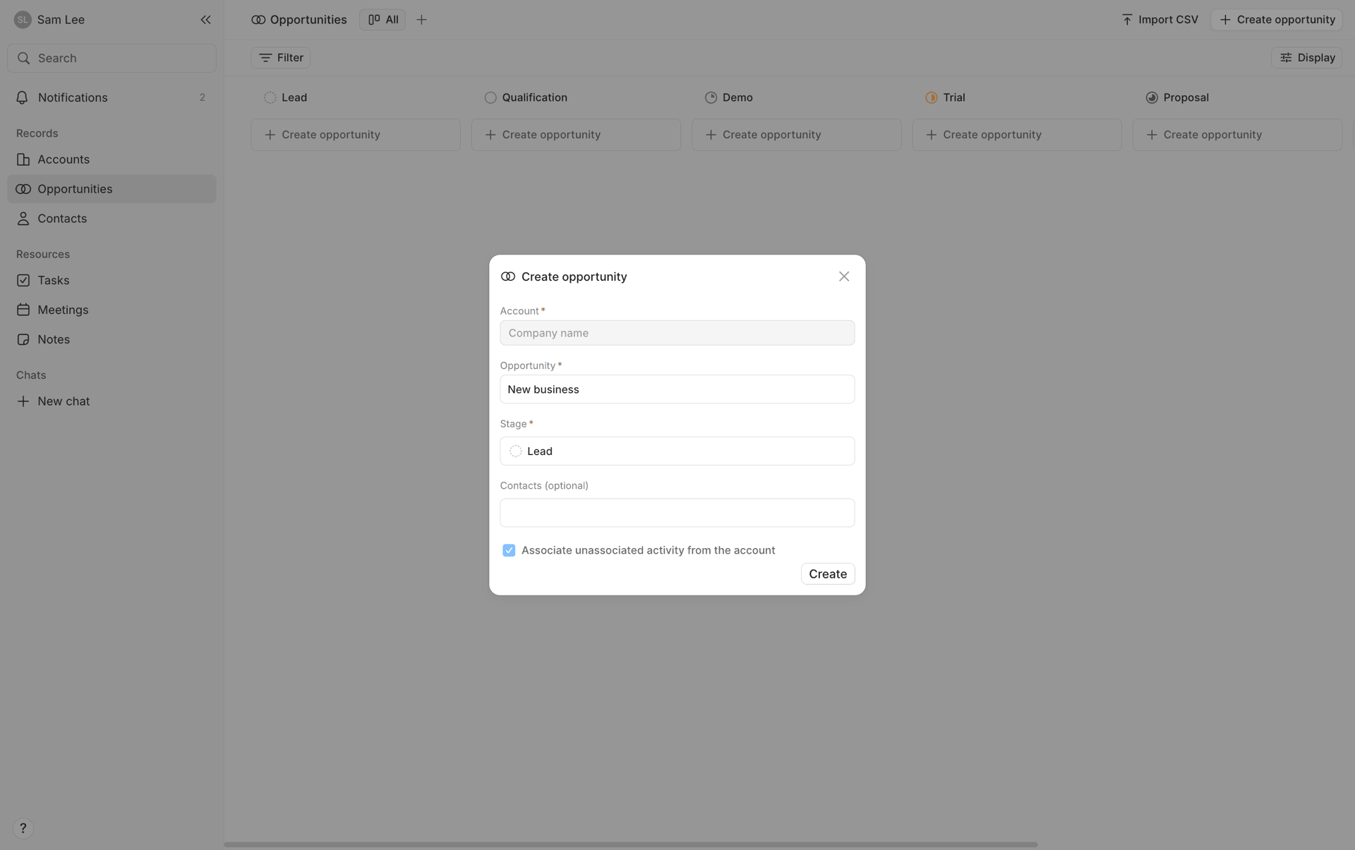 Lightfield Web Business interface screenshot 16