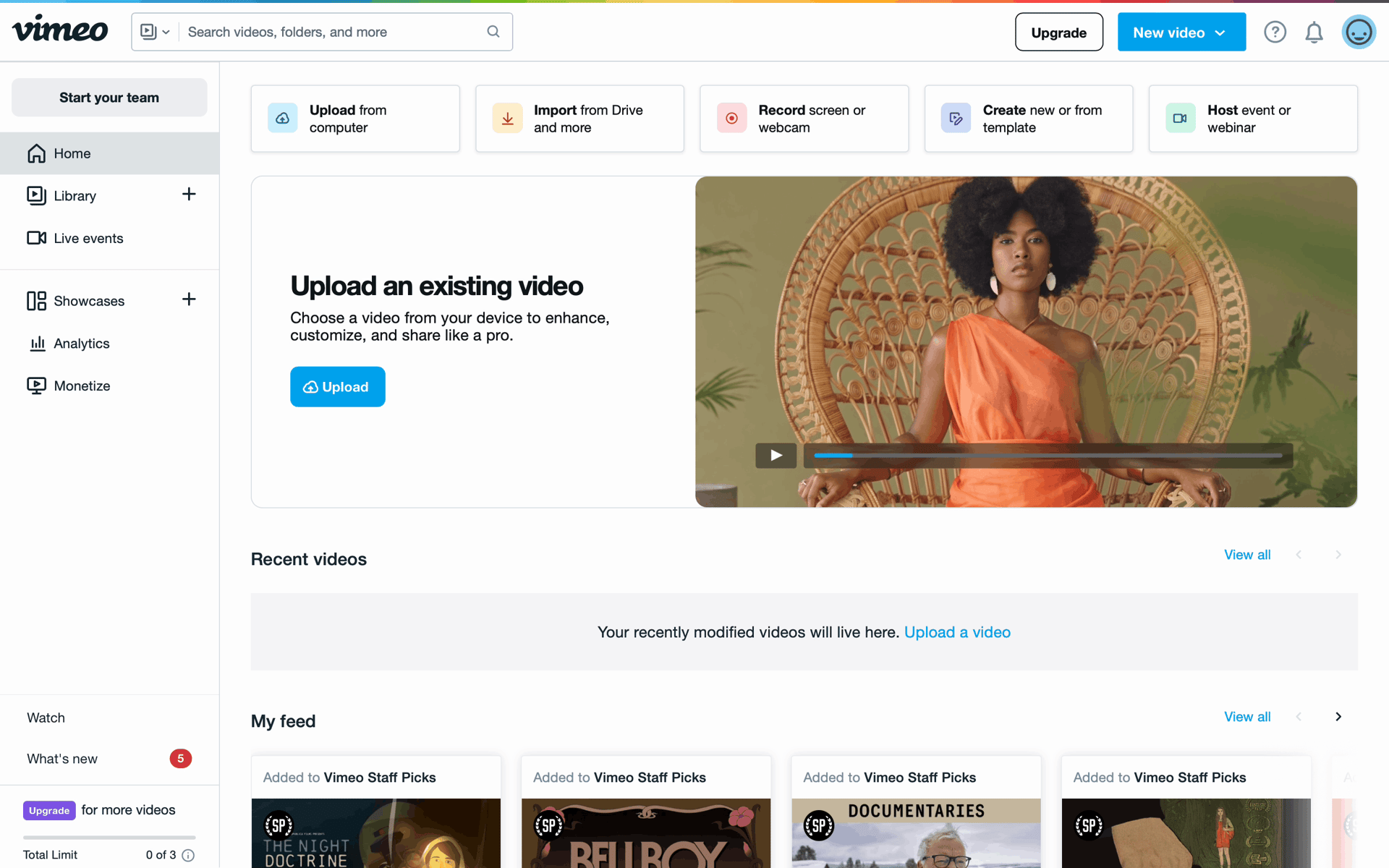 Vimeo Web Photo & Video interface screenshot 11