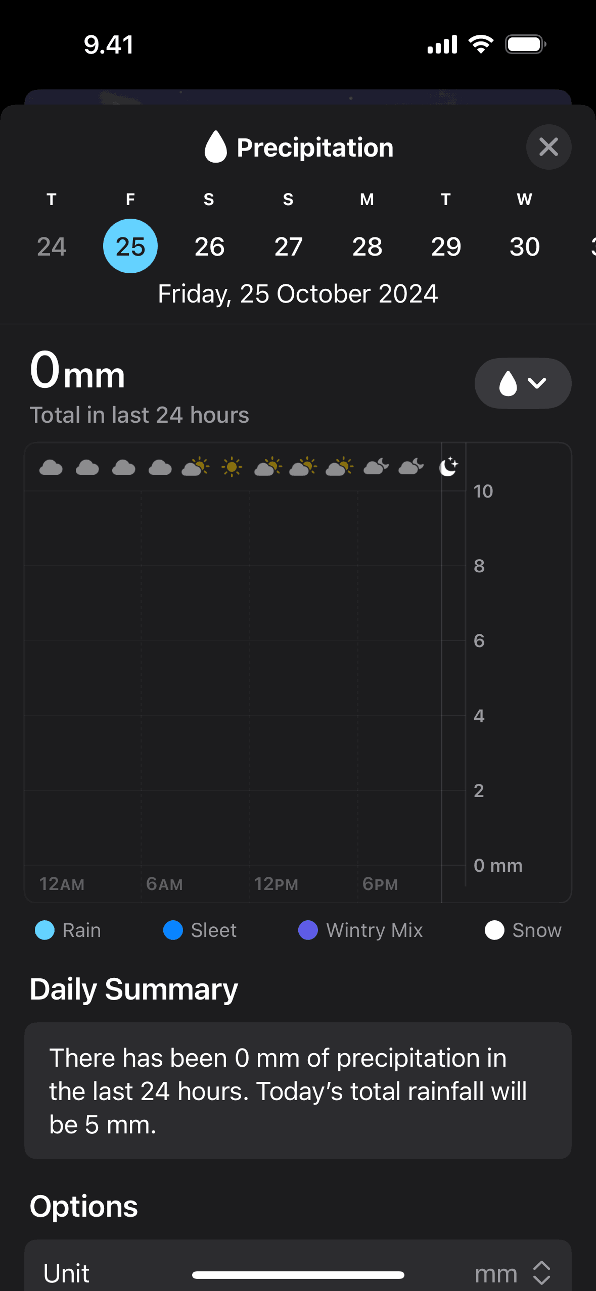 Weather iOS Lifestyle interface screenshot 9