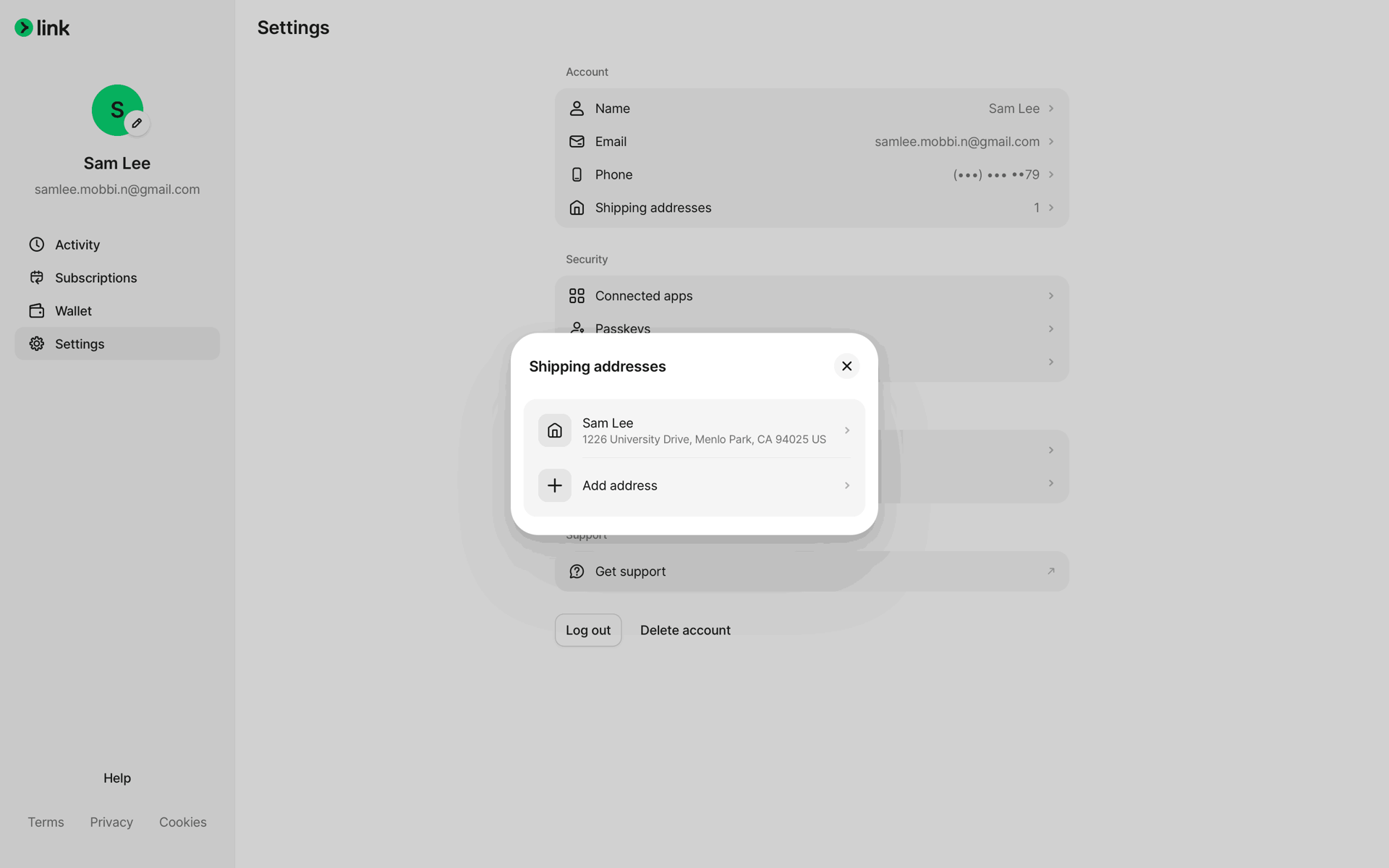 Link Web Finance interface screenshot 8
