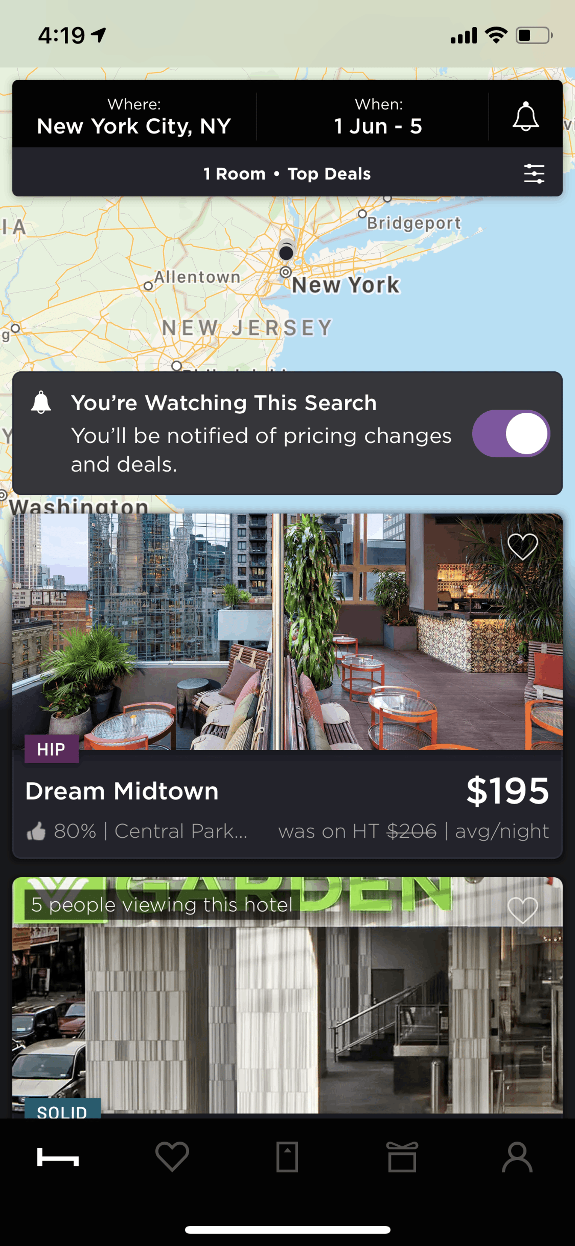 HotelTonight iOS Travel & Transportation interface screenshot 6