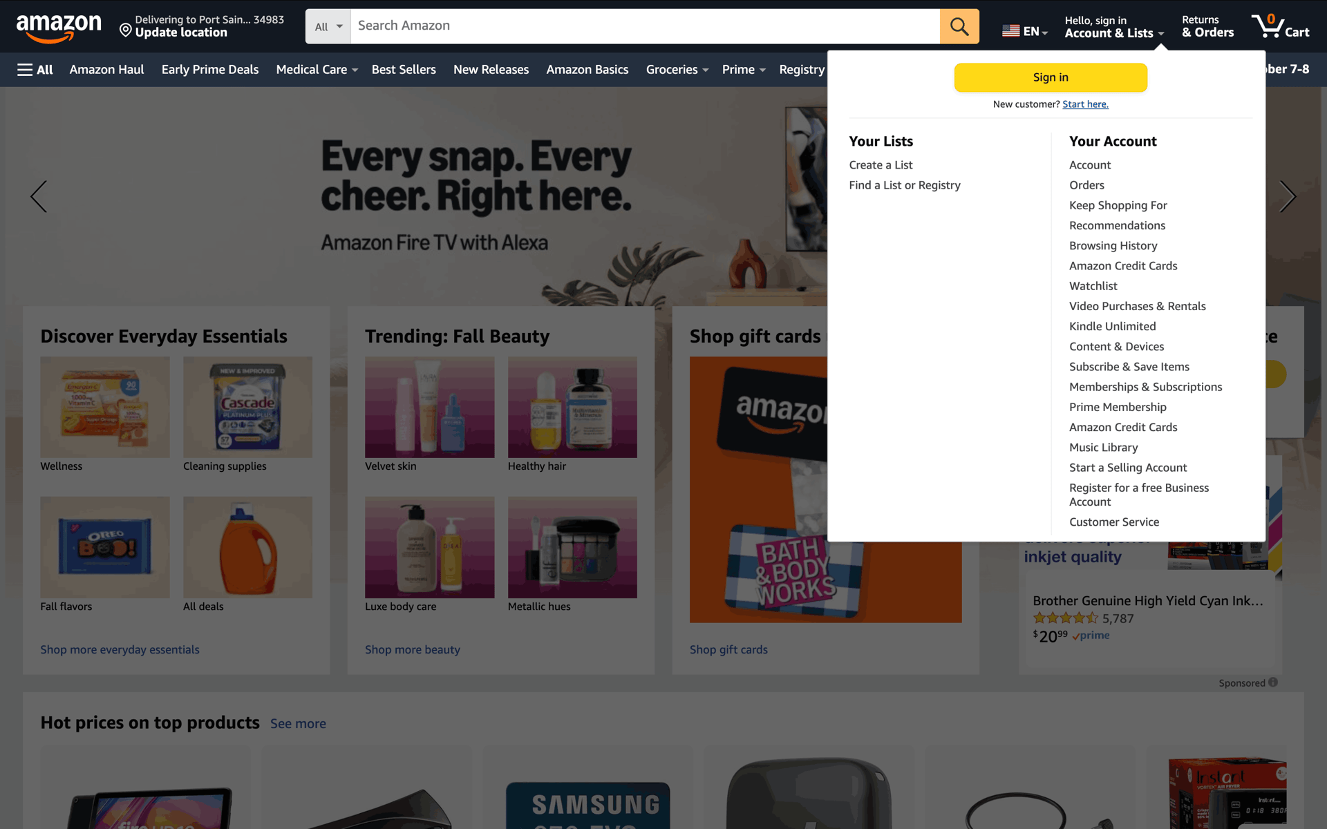 Amazon Web Shopping interface screenshot 5