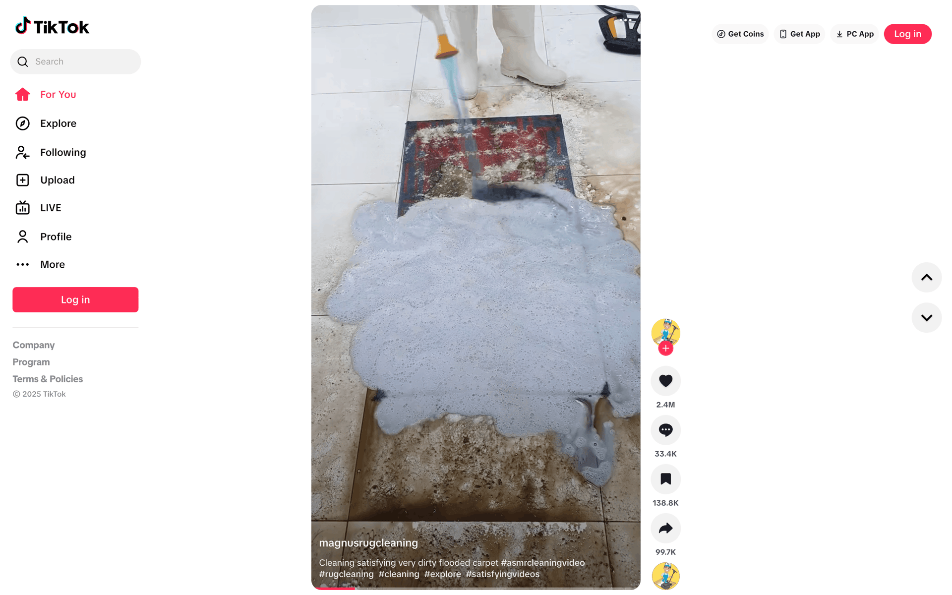 TikTok Web Social Networking interface screenshot 1