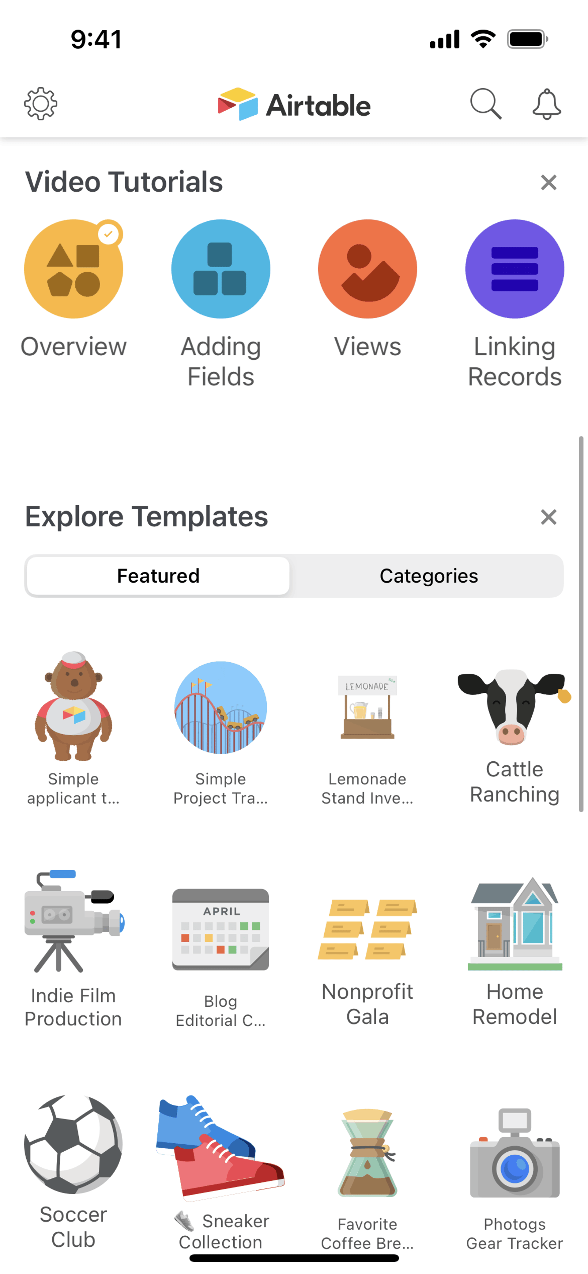 Airtable iOS Productivity interface screenshot 19