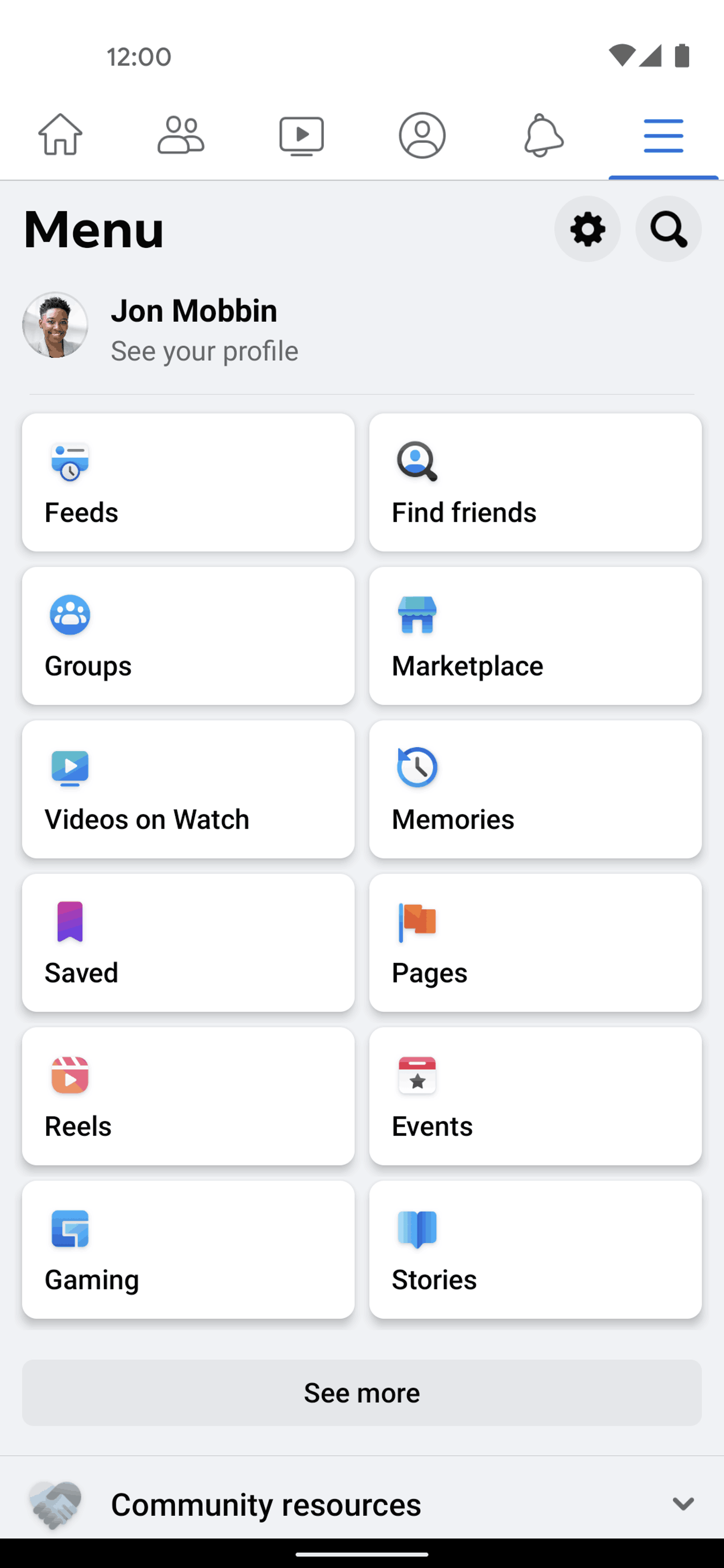 Facebook Android Social Networking interface screenshot 5