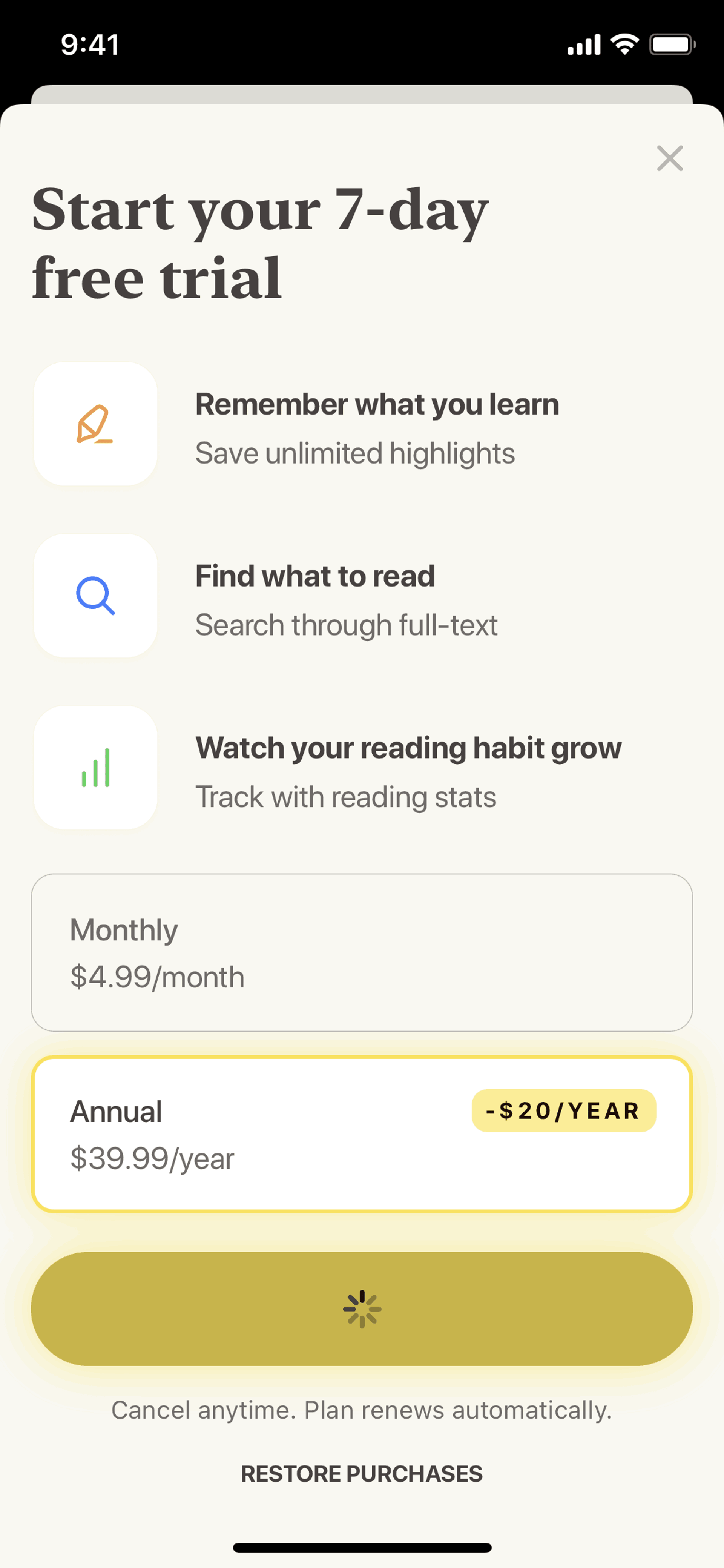 Alfread iOS Productivity interface screenshot 7