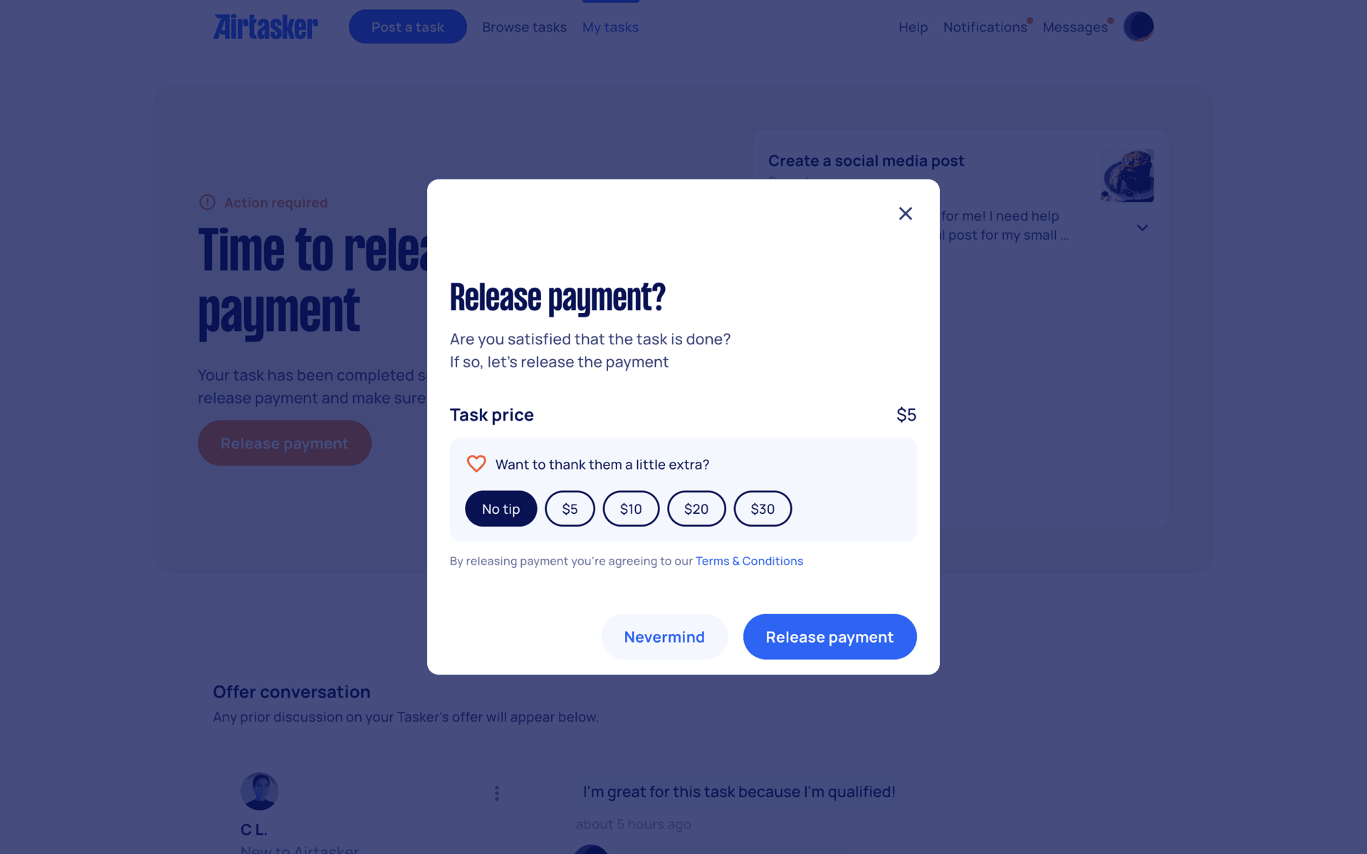 Airtasker Web Lifestyle interface screenshot 22