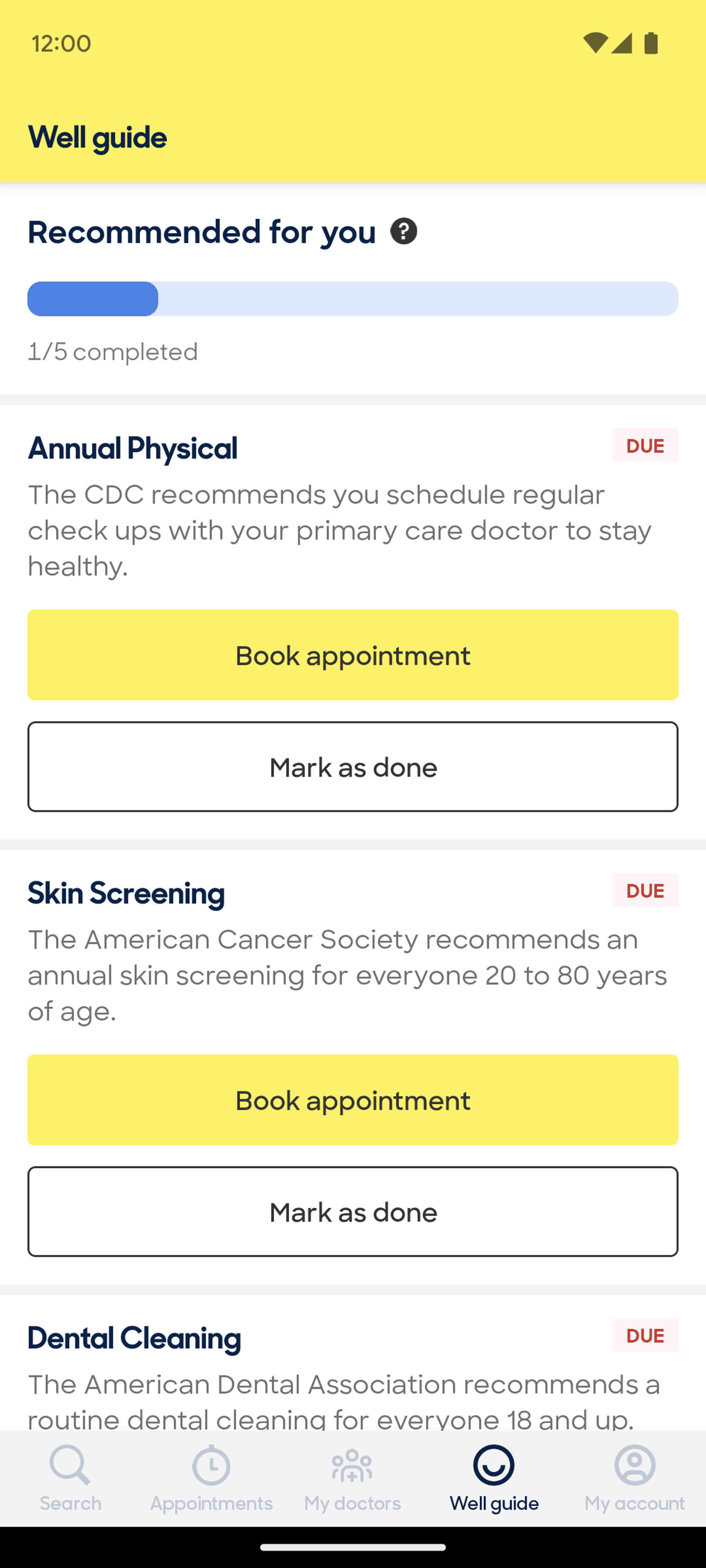 Zocdoc Android Medical interface screenshot 7