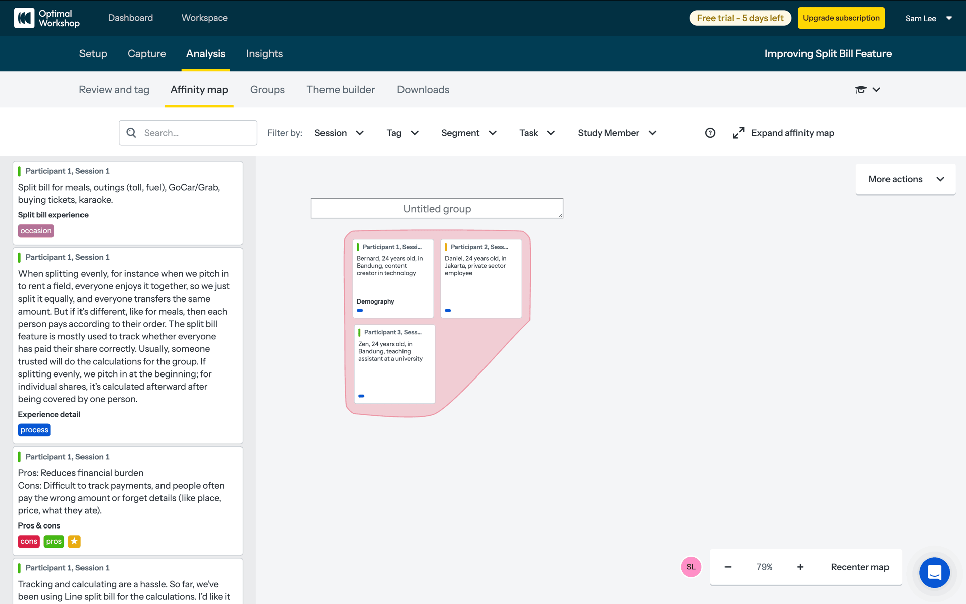 Optimal Workshop Web Business interface screenshot 18
