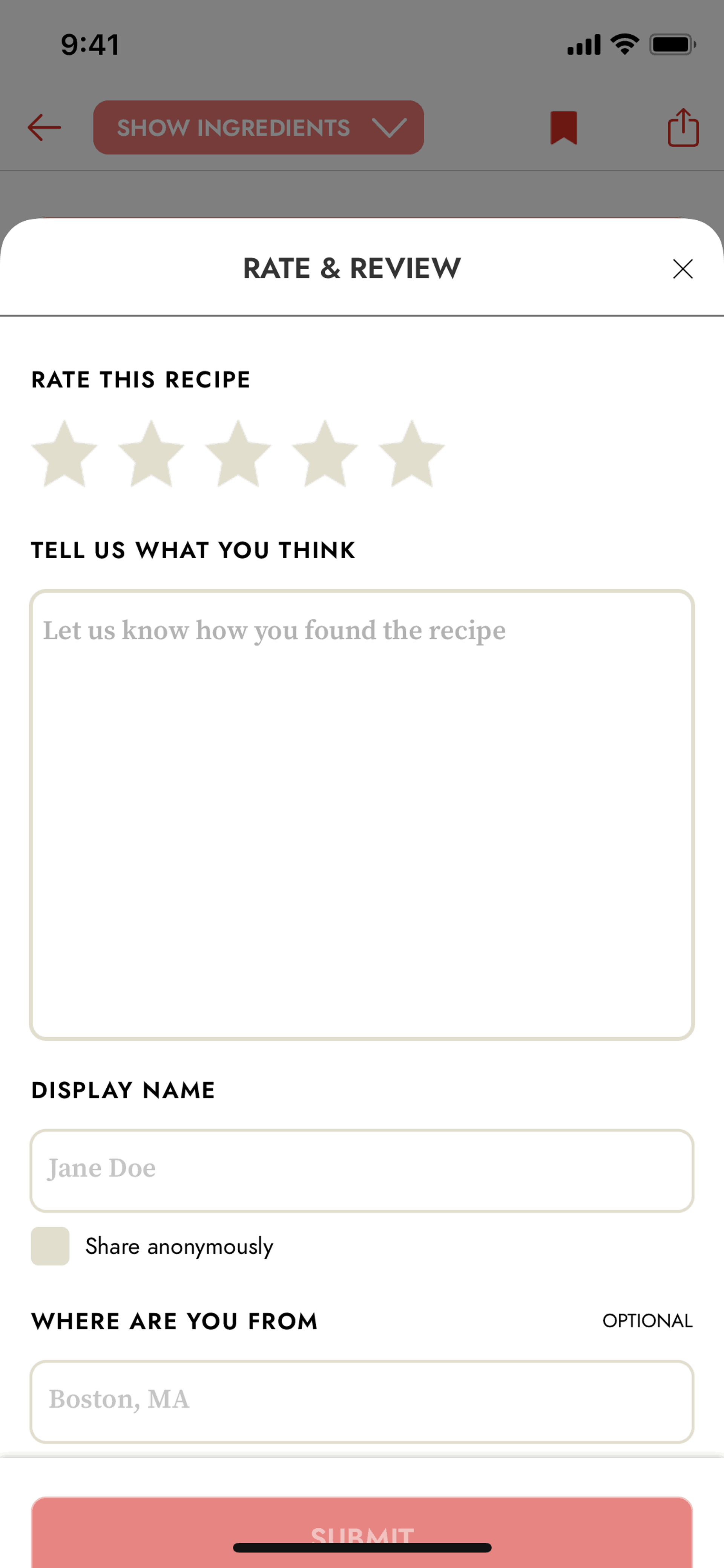 Epicurious iOS Food & Drink interface screenshot 11