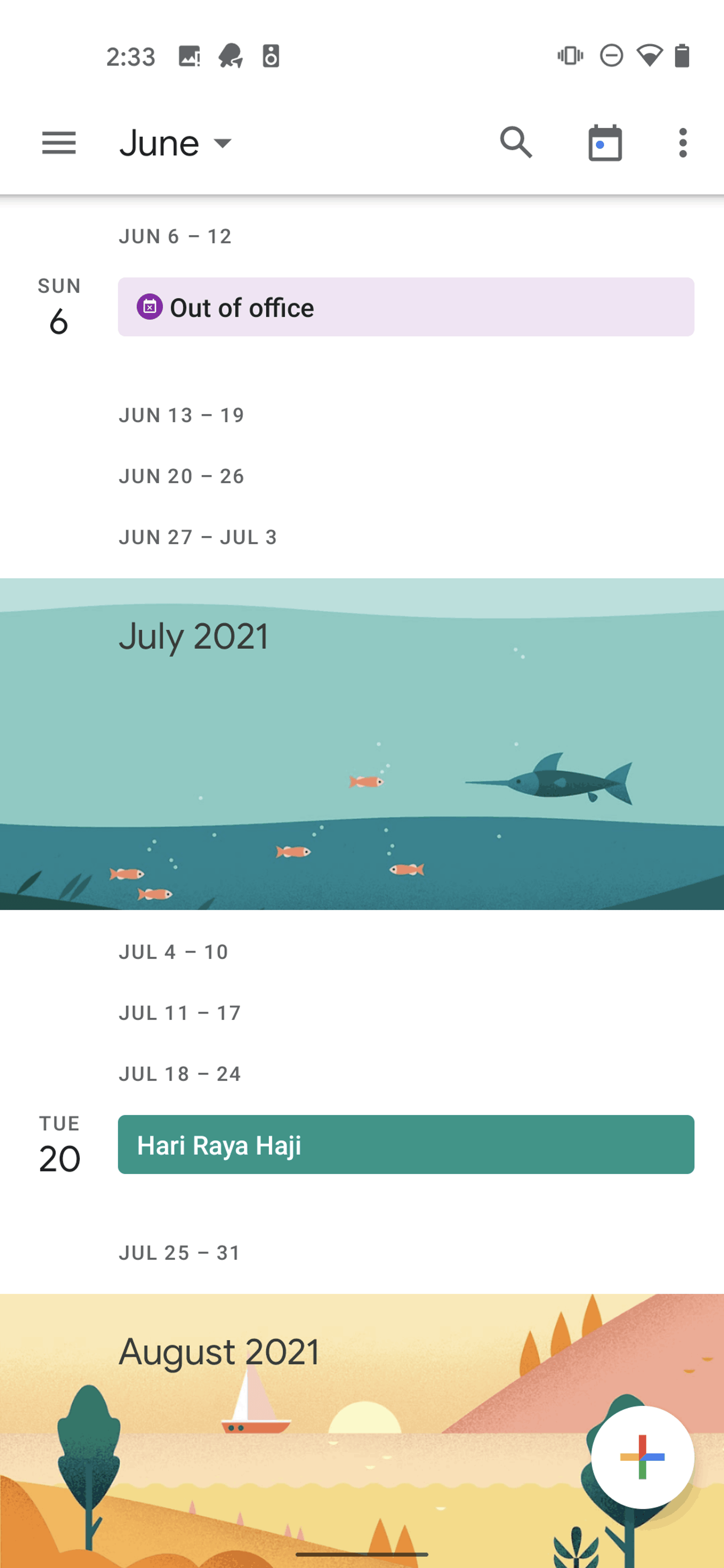 Google Calendar Android Productivity interface screenshot 11