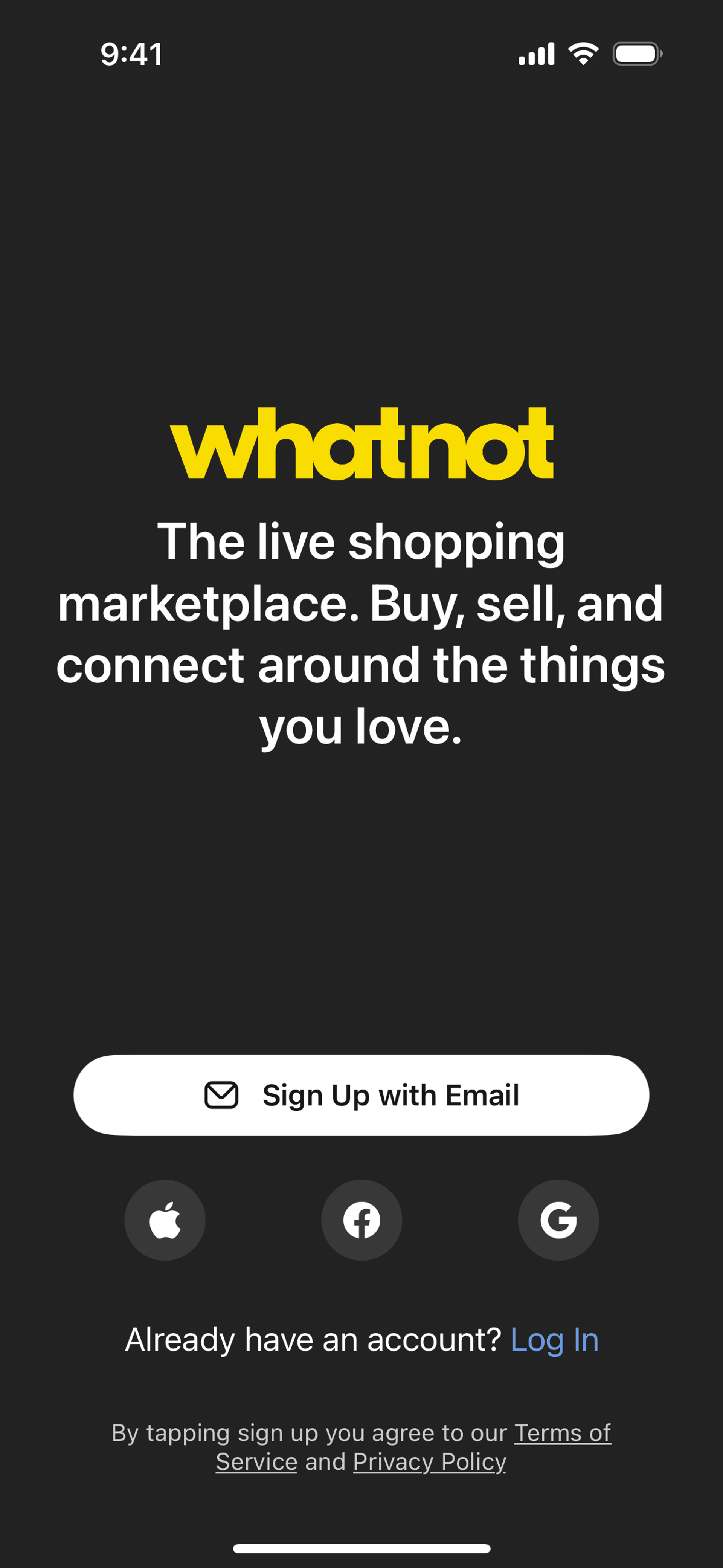 Whatnot iOS Shopping interface screenshot 2