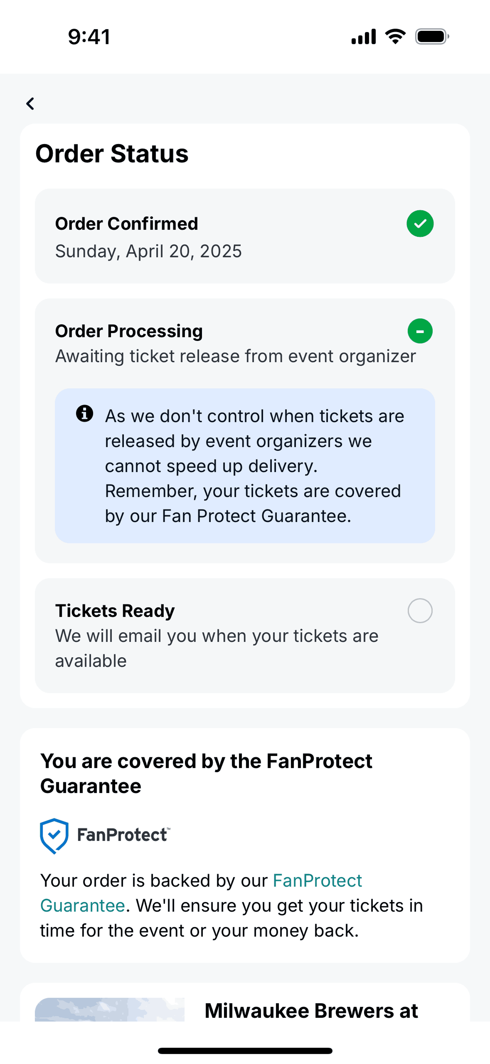 StubHub iOS Entertainment interface screenshot 7