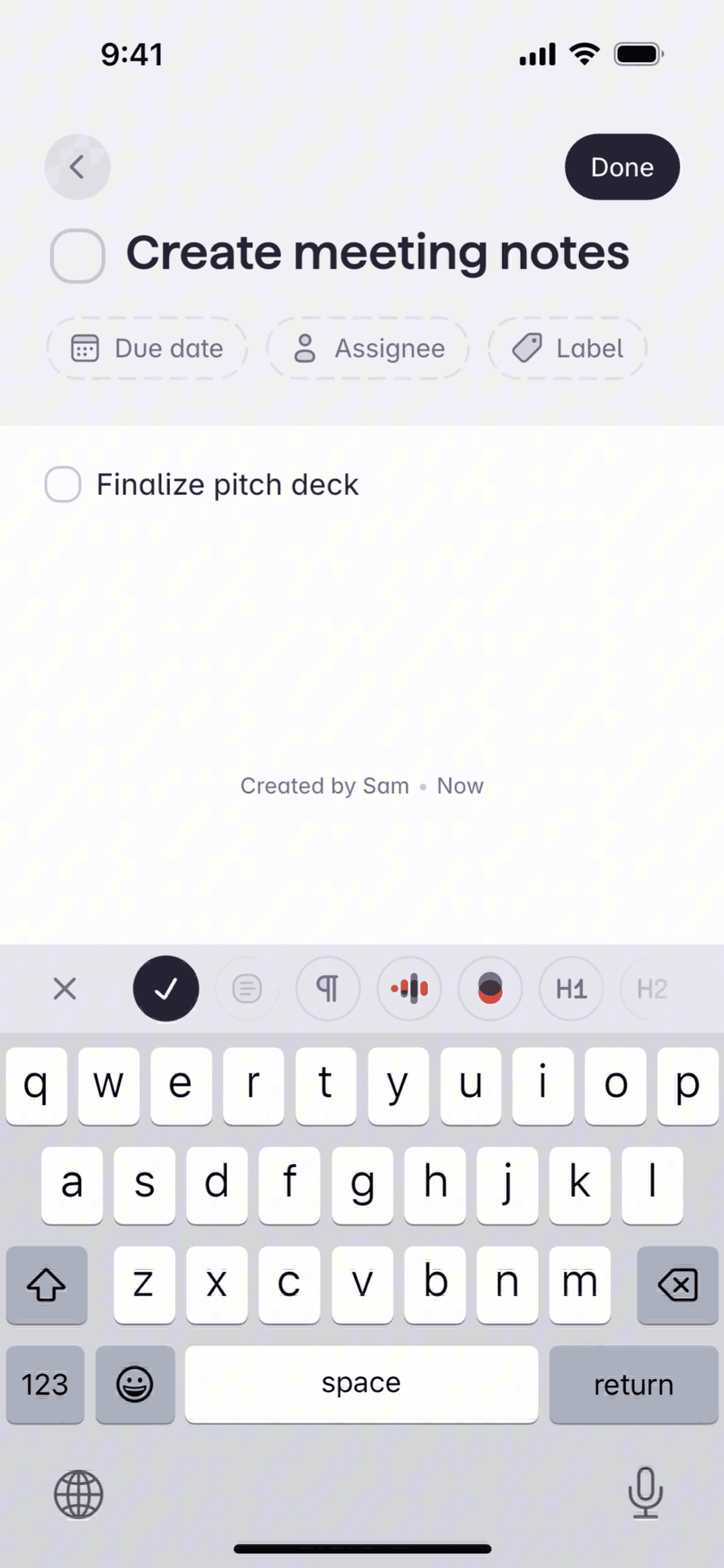 Superlist iOS Productivity interface screenshot 3