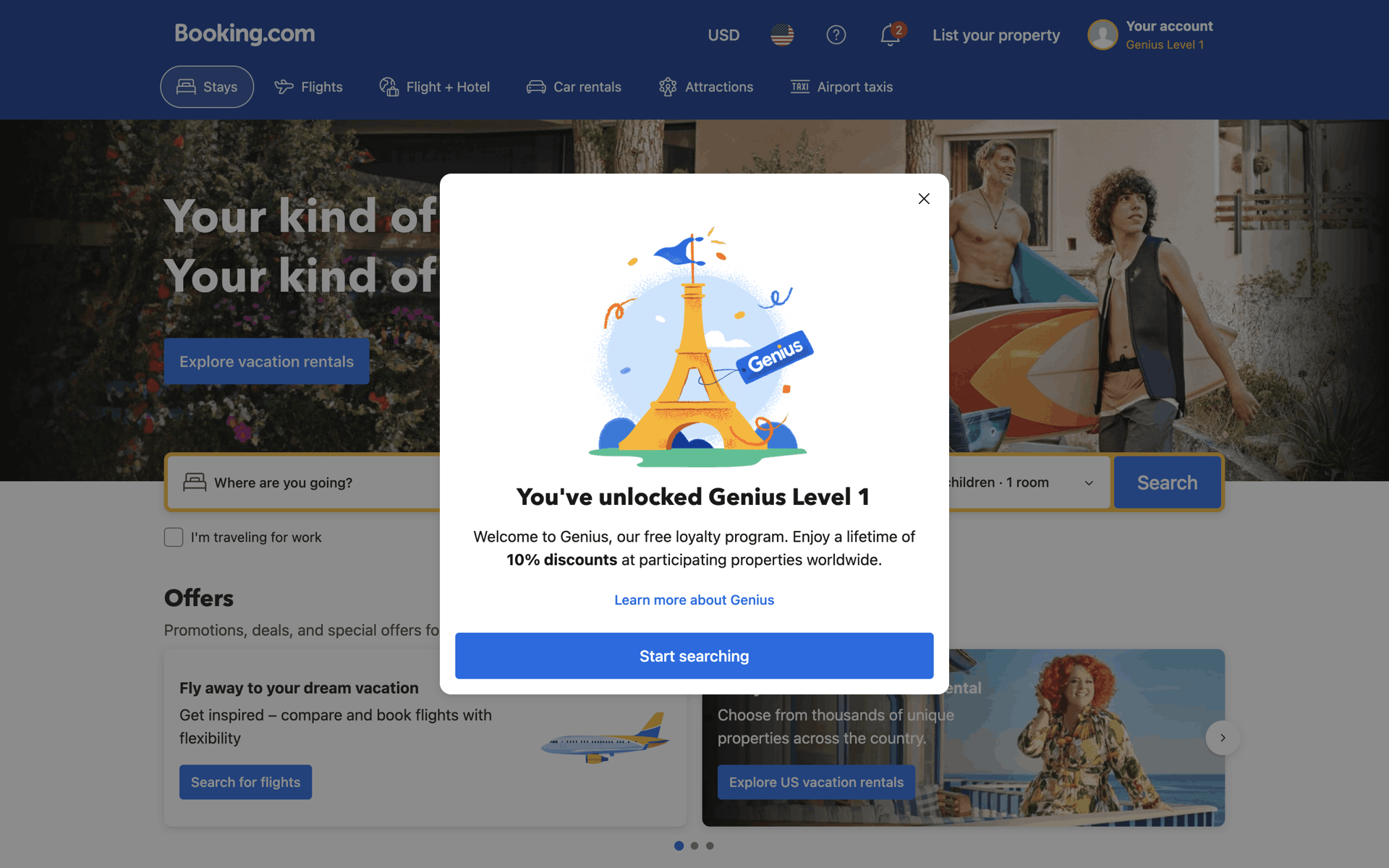 Booking.com Web Travel & Transportation interface screenshot 12