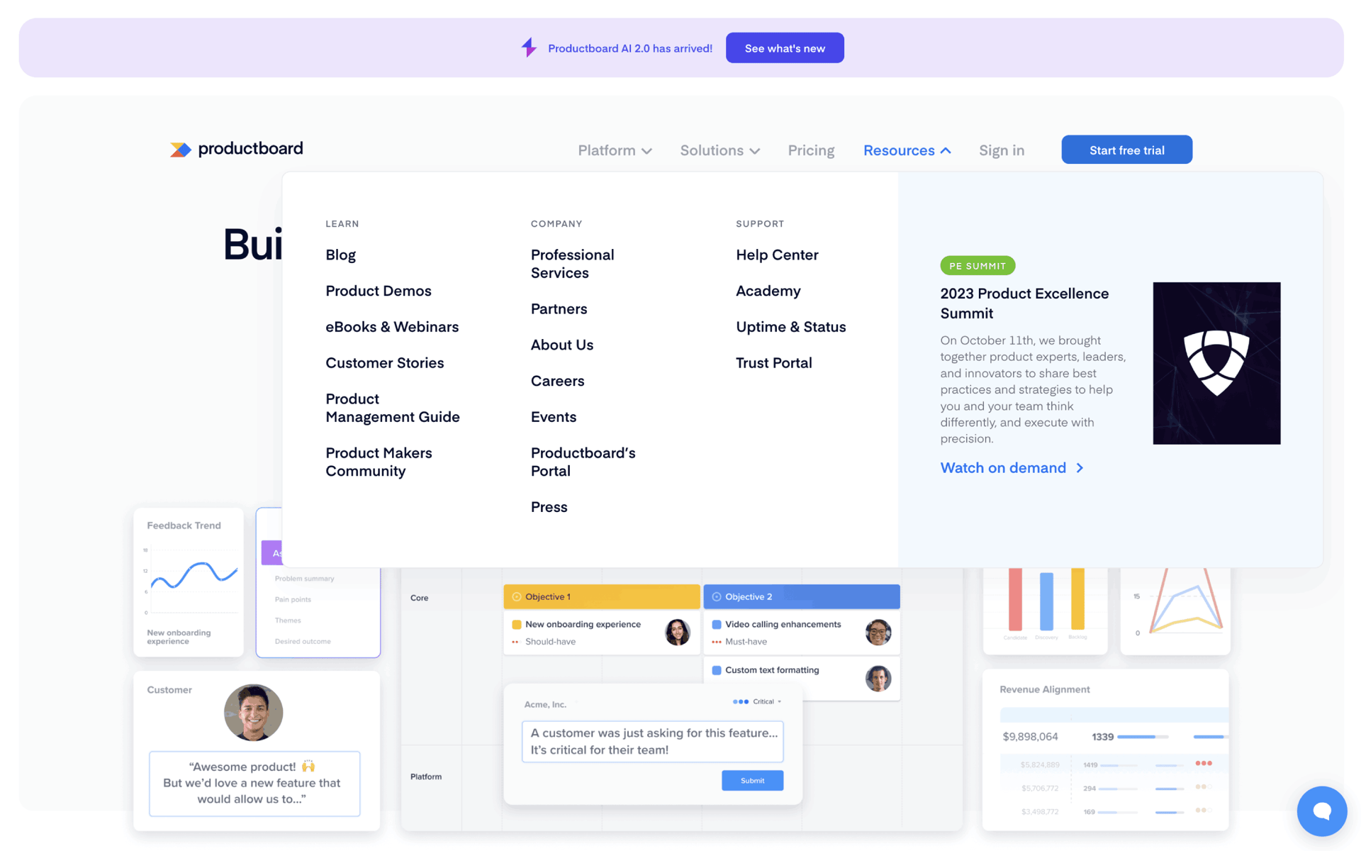 Productboard Web Business interface screenshot 14