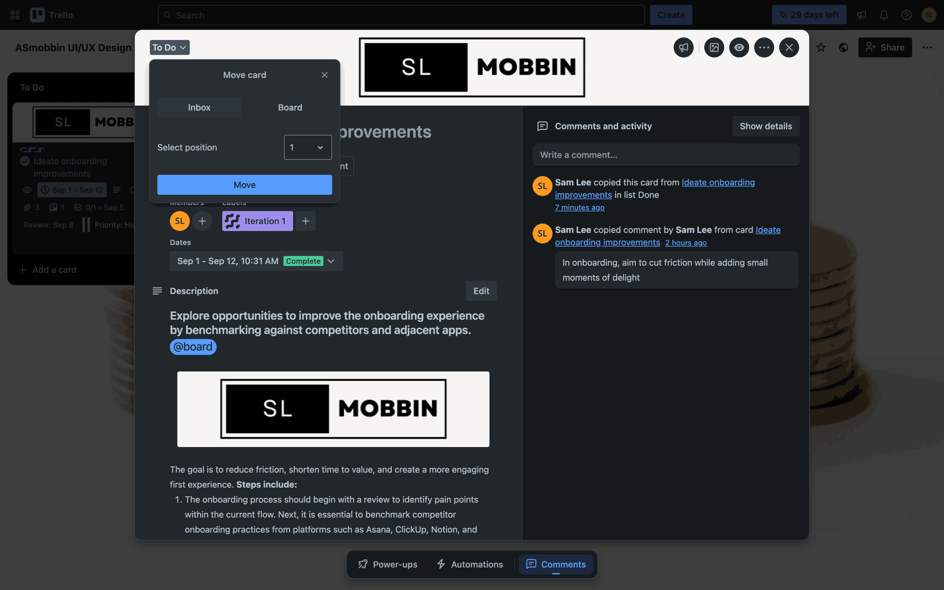 Trello Web Business interface screenshot 20