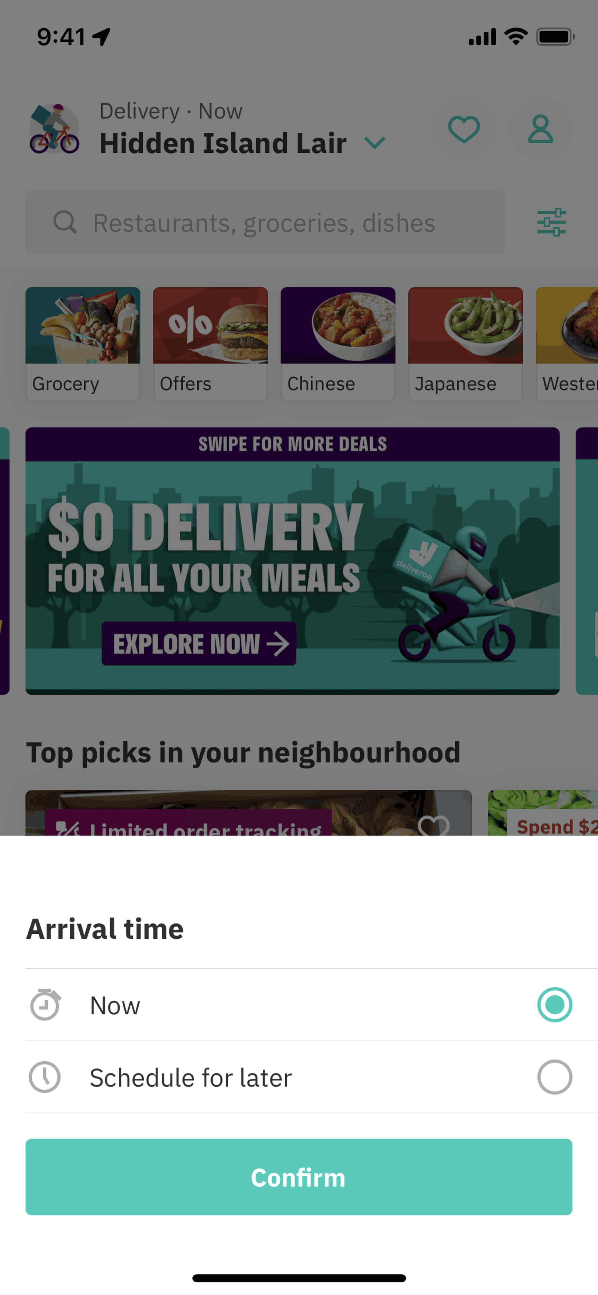 Deliveroo iOS Food & Drink interface screenshot 12